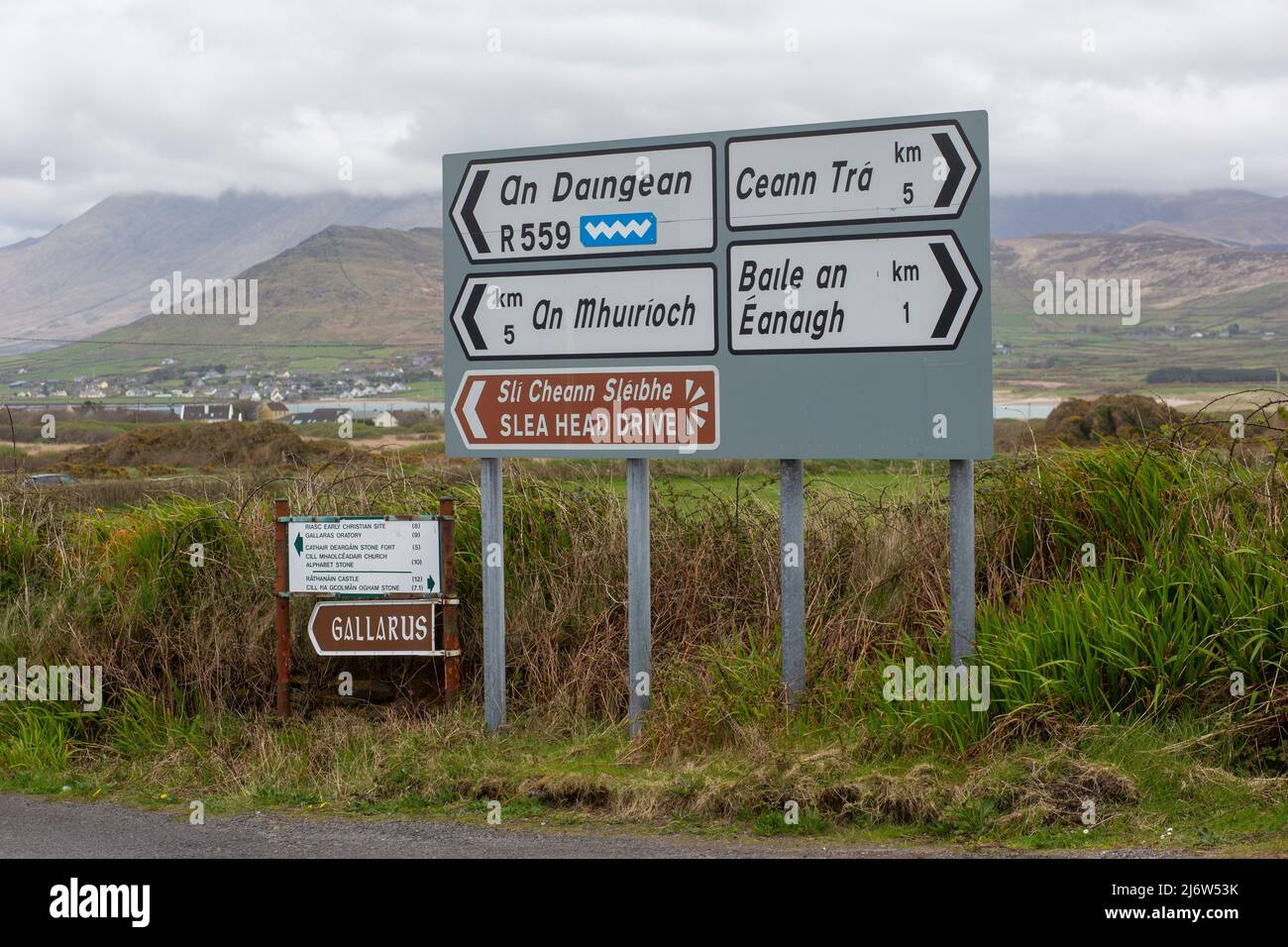 Beautiful landscape in the West Kerry Gaeltacht Stock Photo