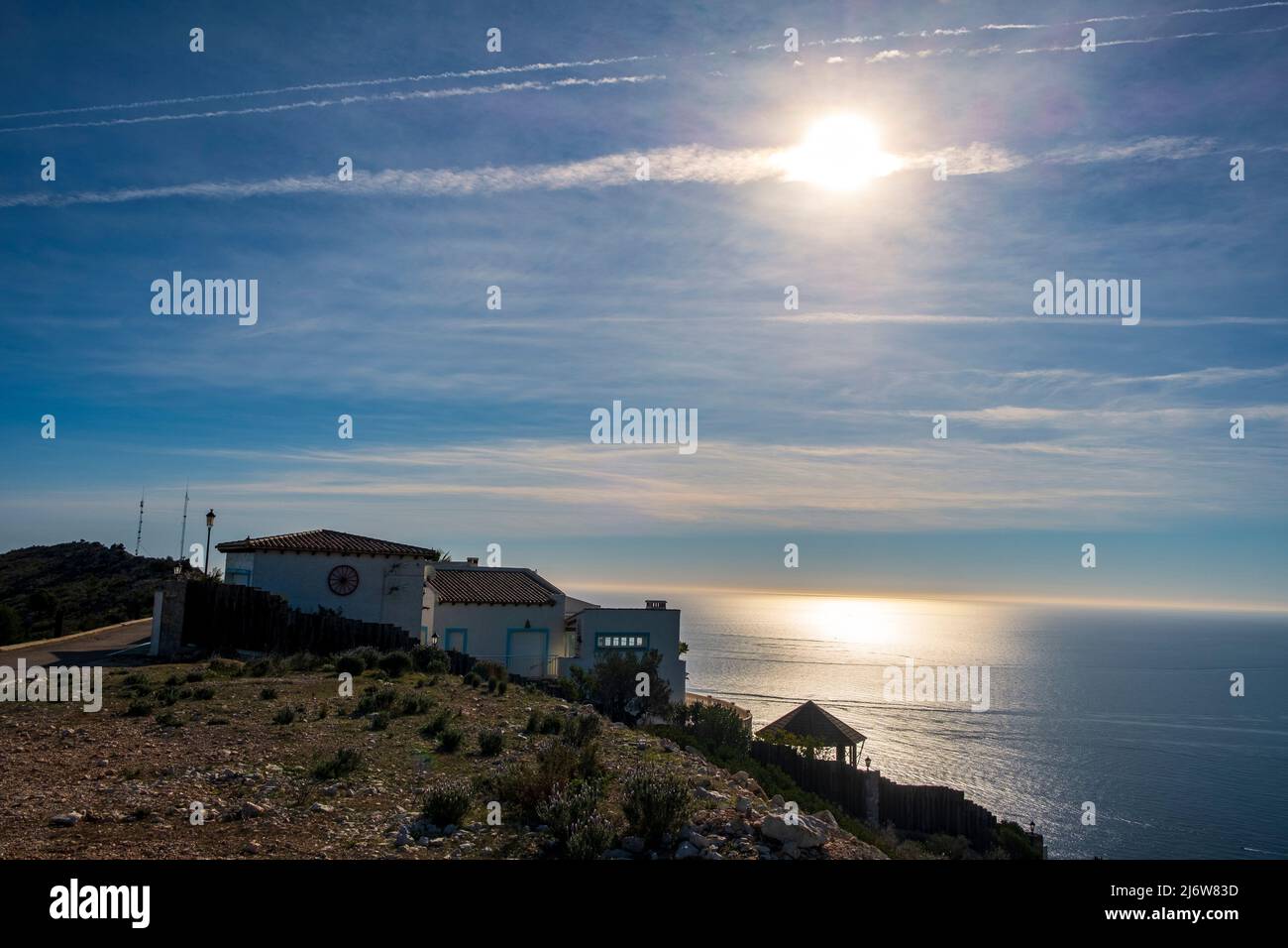 houses in the Altea Hills villa development , Costa Blanca, Alicante province, Spain. Stock Photo