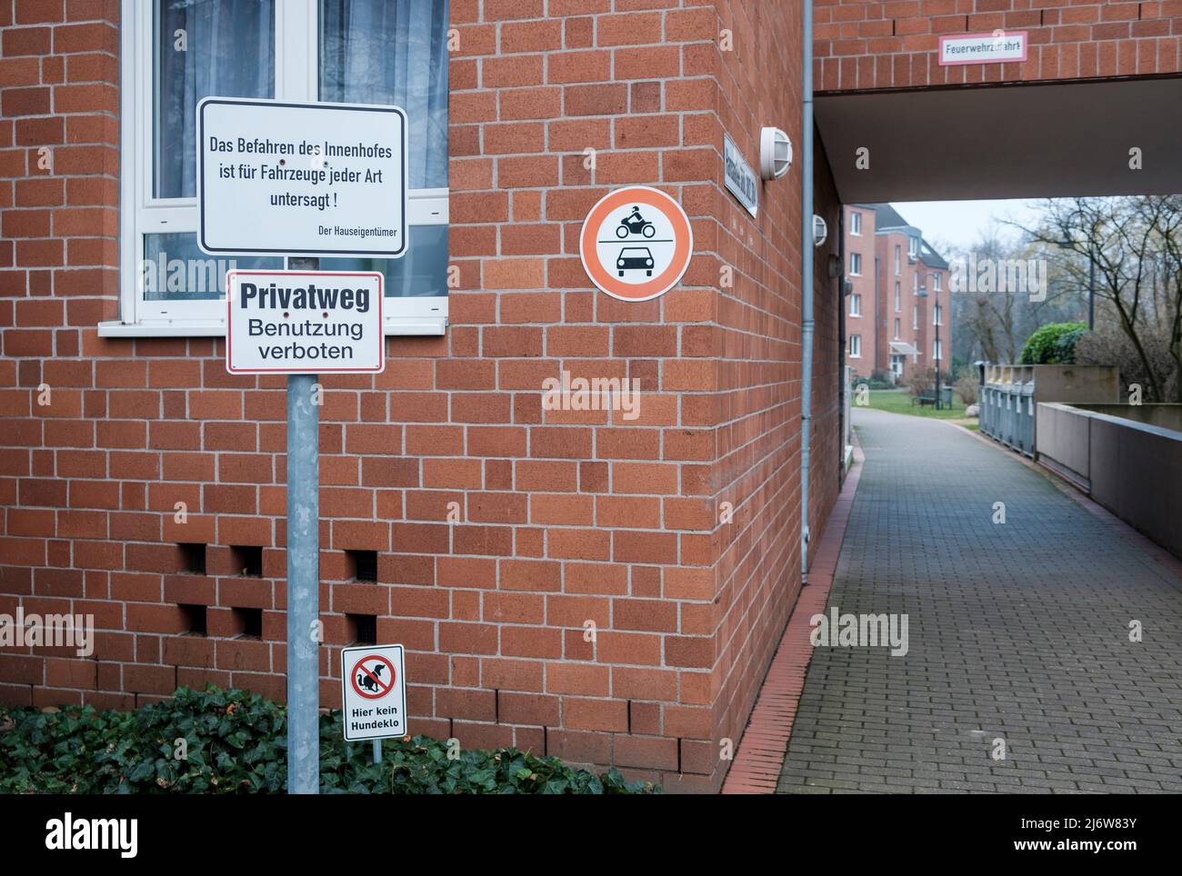 Prohibition signs in Düsseldorf, NRW, Germany Stock Photo