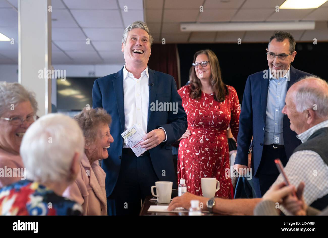 Labour leader Keir Starmer during a visit to a pensioners drop-in session  in Wakefield, West Yorkshire, to talk about the increased cost of living  and the priorities for local people. Picture date: