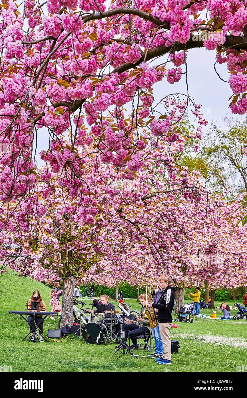Berlin, Germany May 1, 2022 Scene in Berlin's Lilienthalpark with