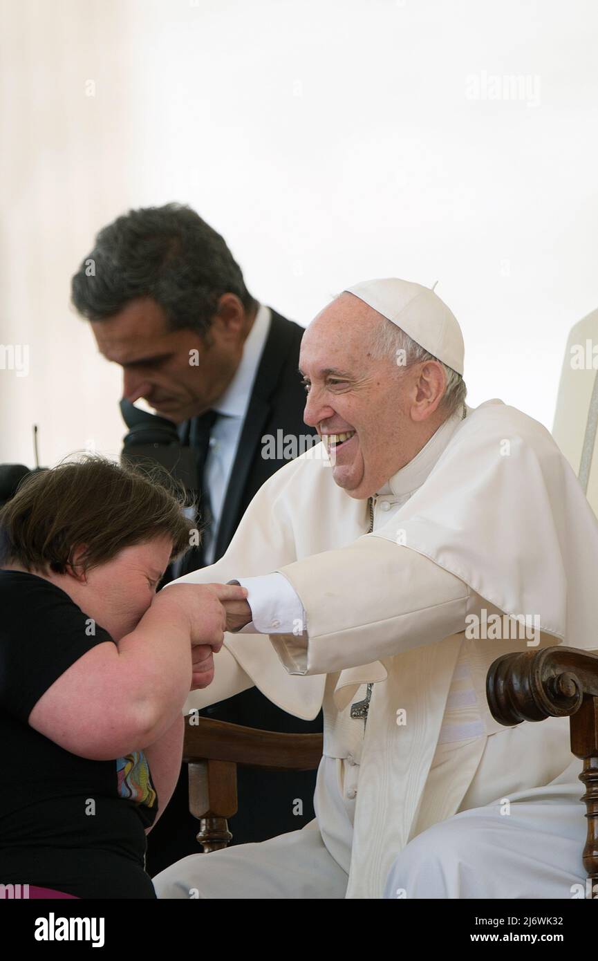 Italy, Rome, Vatican, 2022/05/04 Pope Francis During His Weekly General