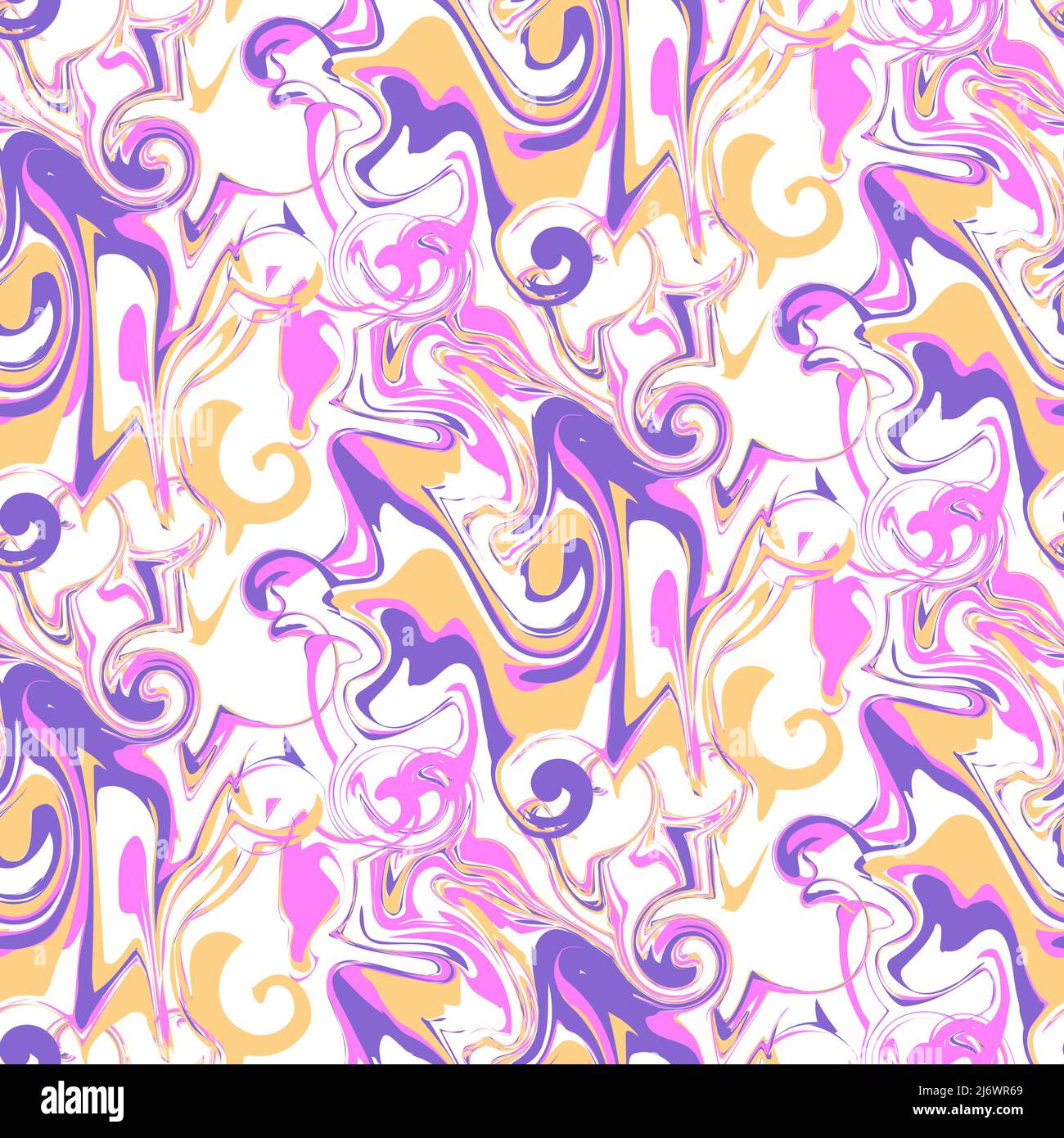 Liquid marble painted wave abstract minimal seamless repeat pattern. Stock Vector