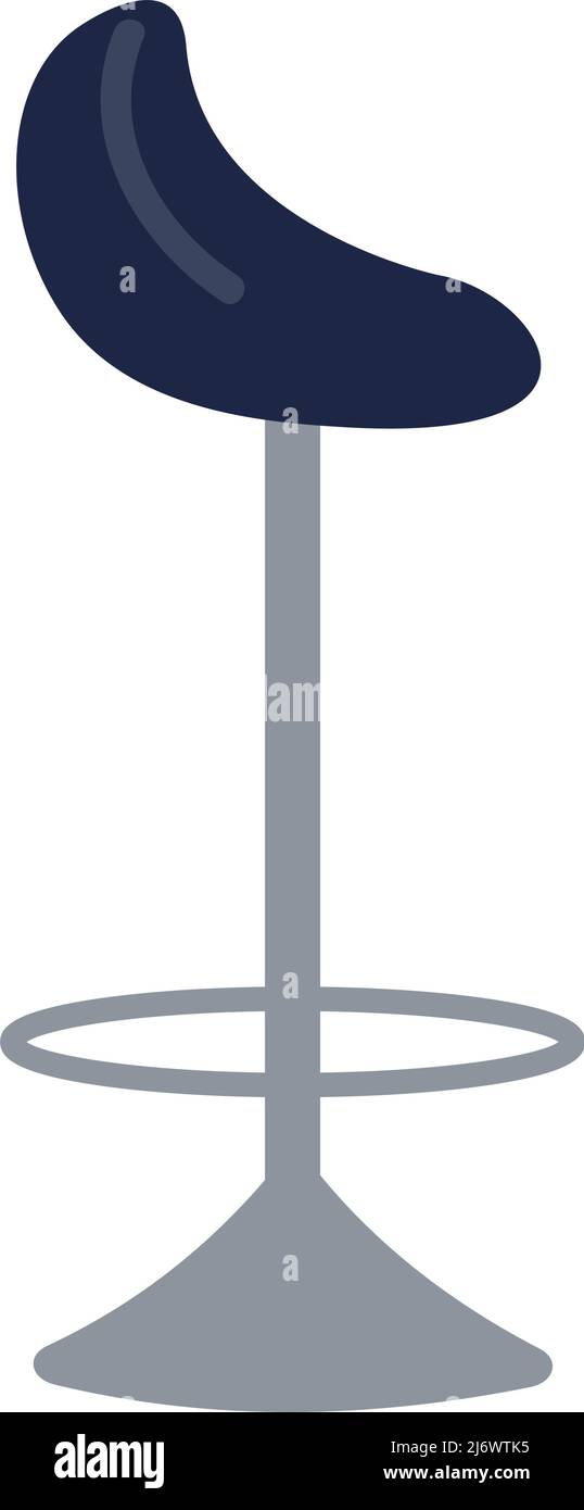 Bar stool semi flat color vector object Stock Vector