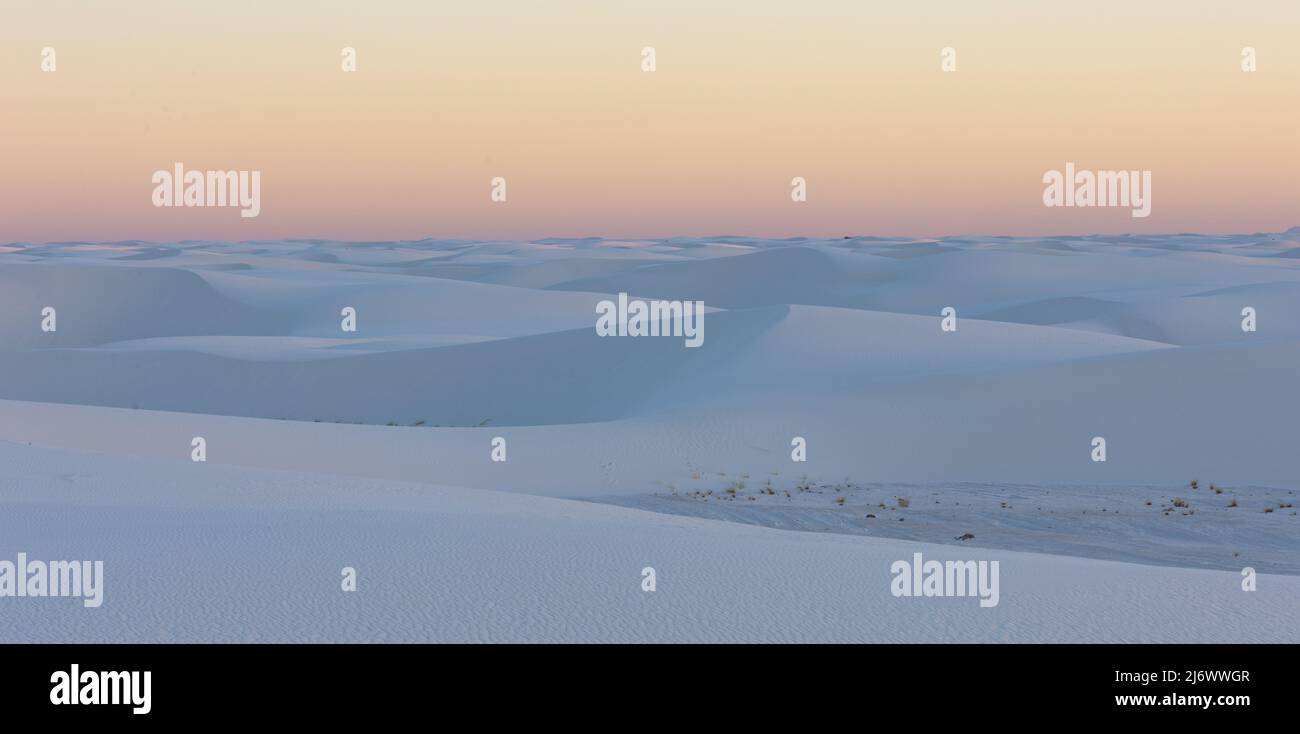 Dunes in White Sands National Park at blue hour Stock Photo Alamy