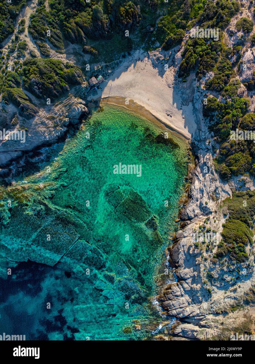 Aerial view of Tigania beach, Sithonia, Greece Stock Photo - Alamy