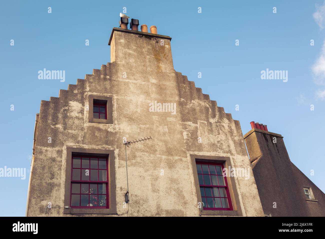 Gable end of an old house, Stromness, Orkney UK Stock Photo