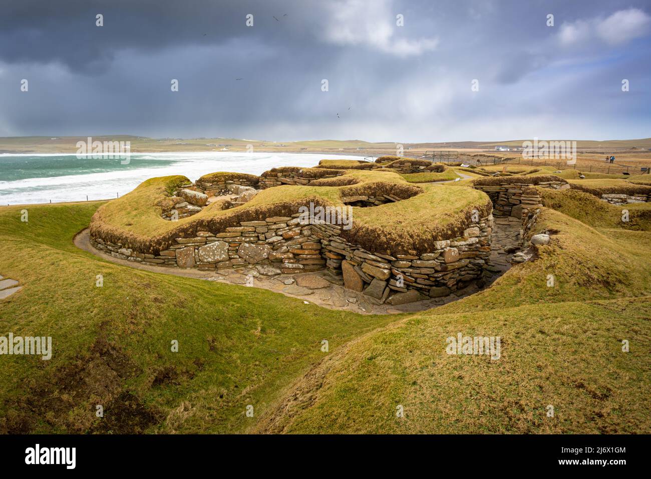Skara Brae neolithic site, Orkney, UK 2022 Stock Photo