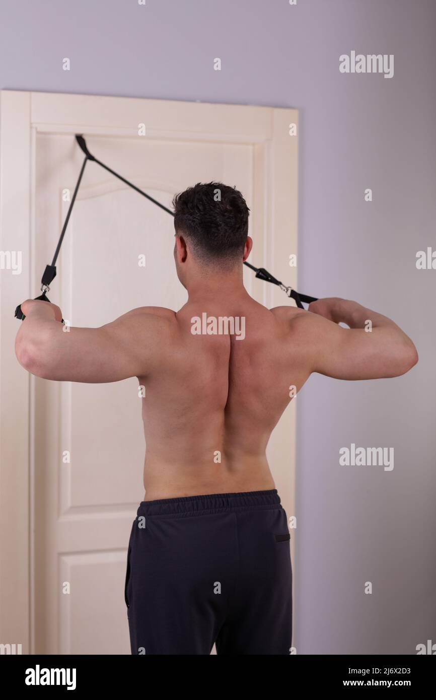 Door straps for working out store