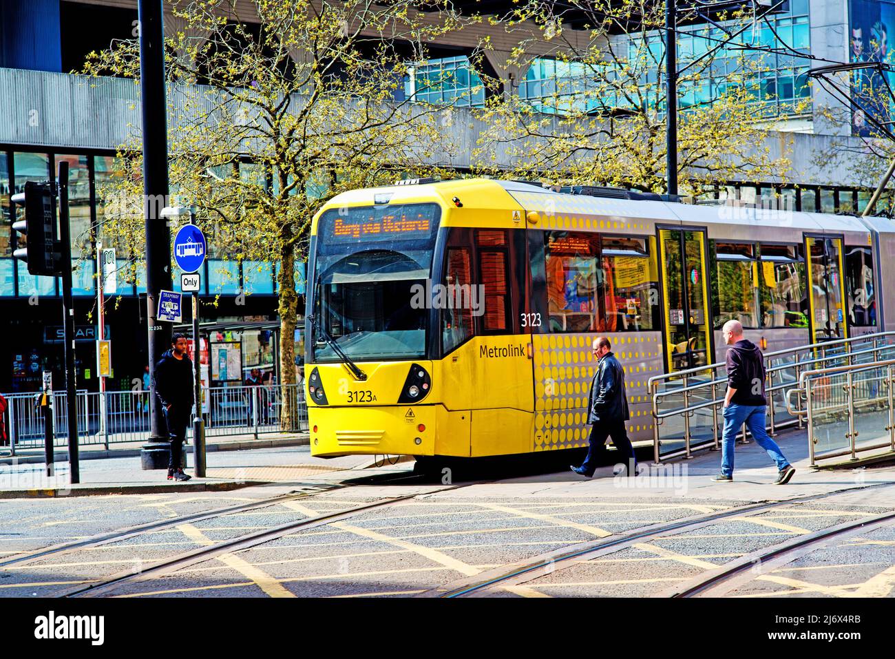 Metro Link Tram, Manchester, England Stock Photo
