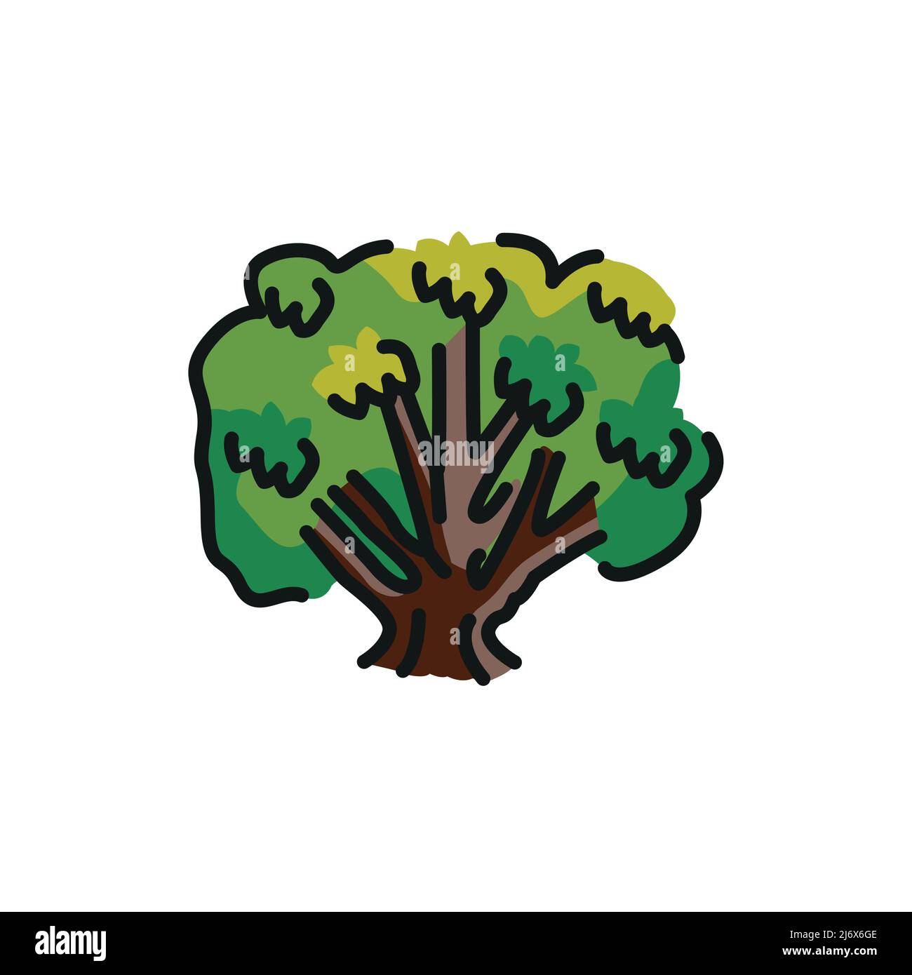 Root tree color line icon. Pictogram for web page, mobile app, promo ...