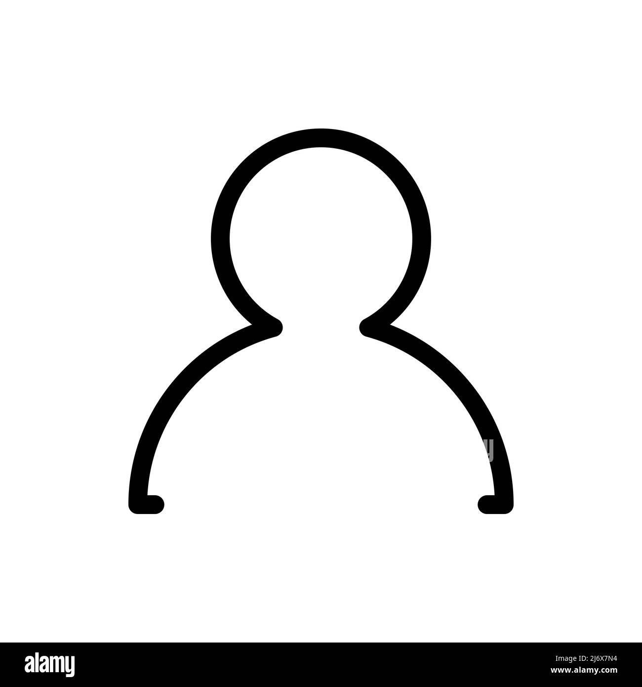 User icon in flat style. Avatar linear icon Stock Vector