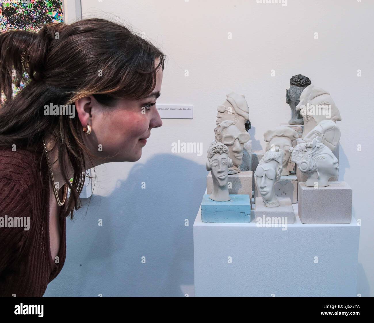 London UK 04 May 2022 Contemporary Art keen Enthusiast , Little statues