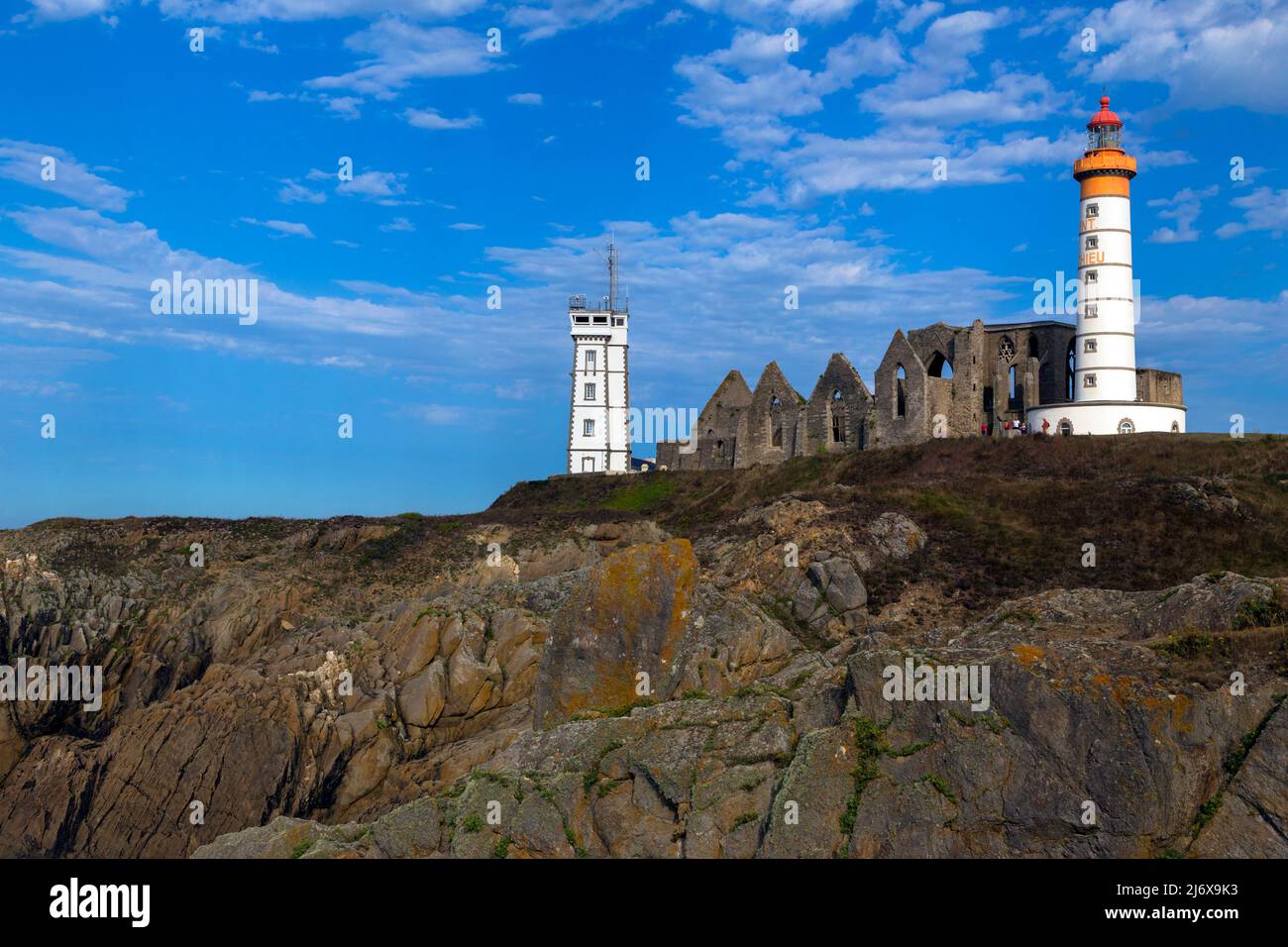 Pointe Saint Mathieu, the lighthouse, the semaphore, the Notre-Dame des ...