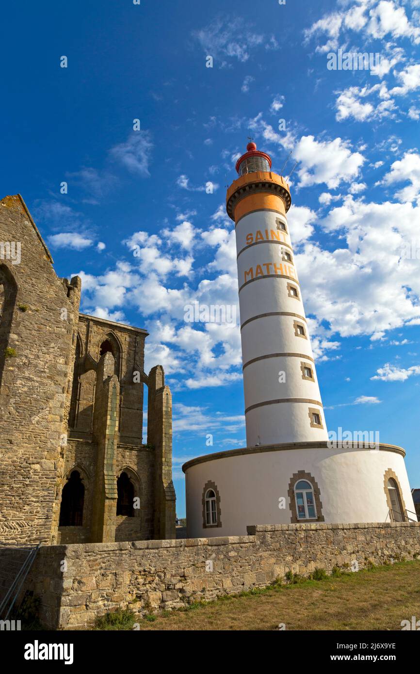 Pointe Saint Mathieu, the lighthouse, the semaphore, the Notre-Dame des ...