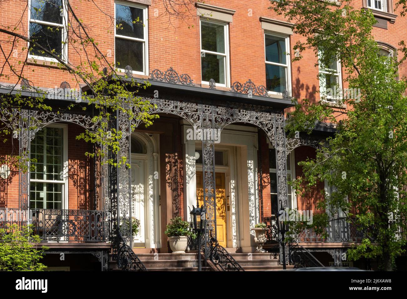 Gramercy Park is an historic neighborhood in New York City, USA  2022 Stock Photo