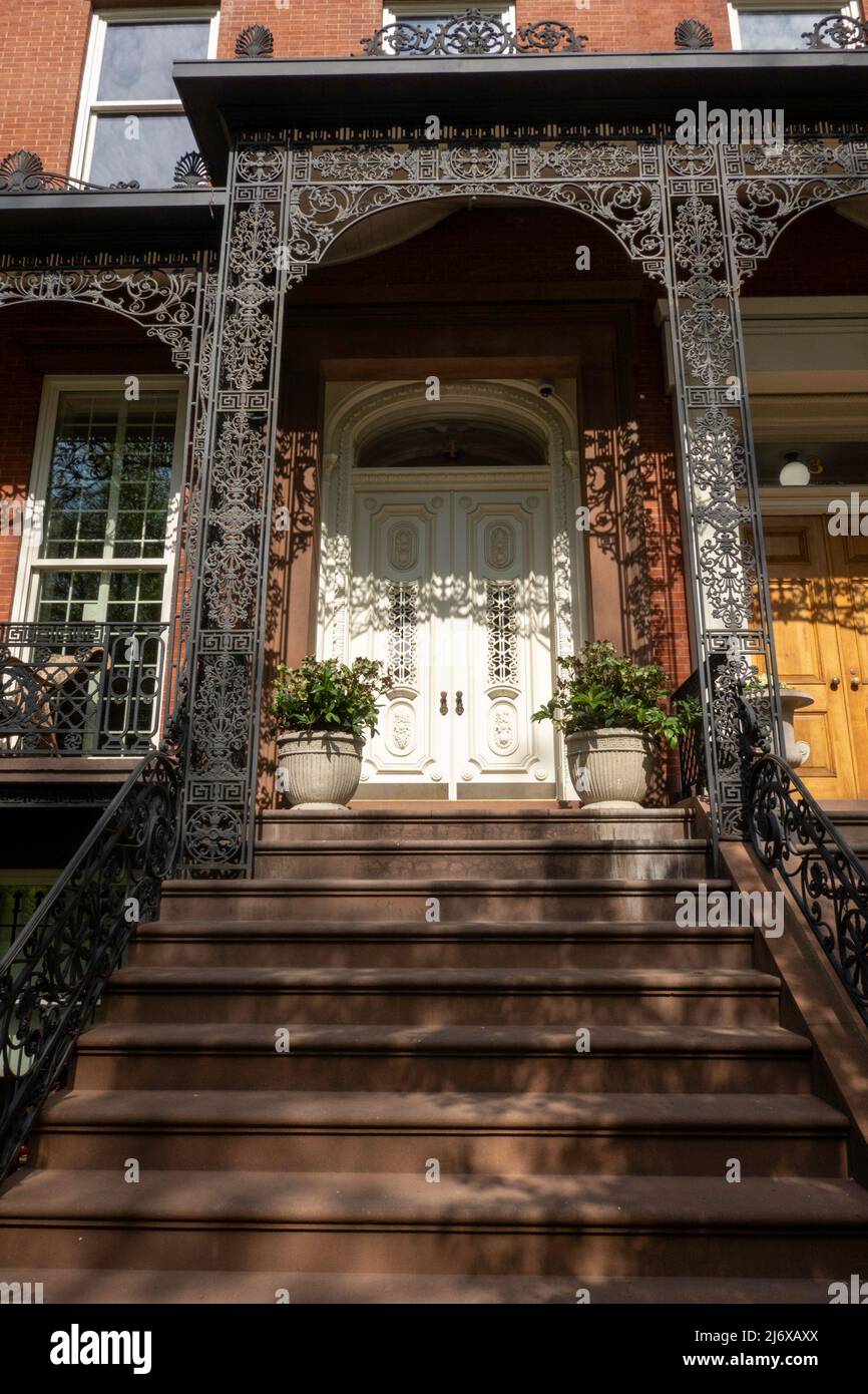 Gramercy Park is an historic neighborhood in New York City, USA  2022 Stock Photo