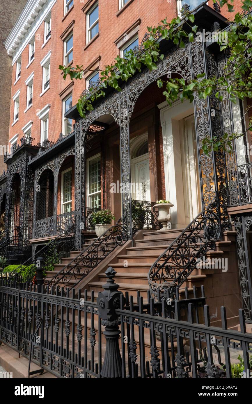 Gramercy Park is an historic neighborhood in New York City, USA  2022 Stock Photo