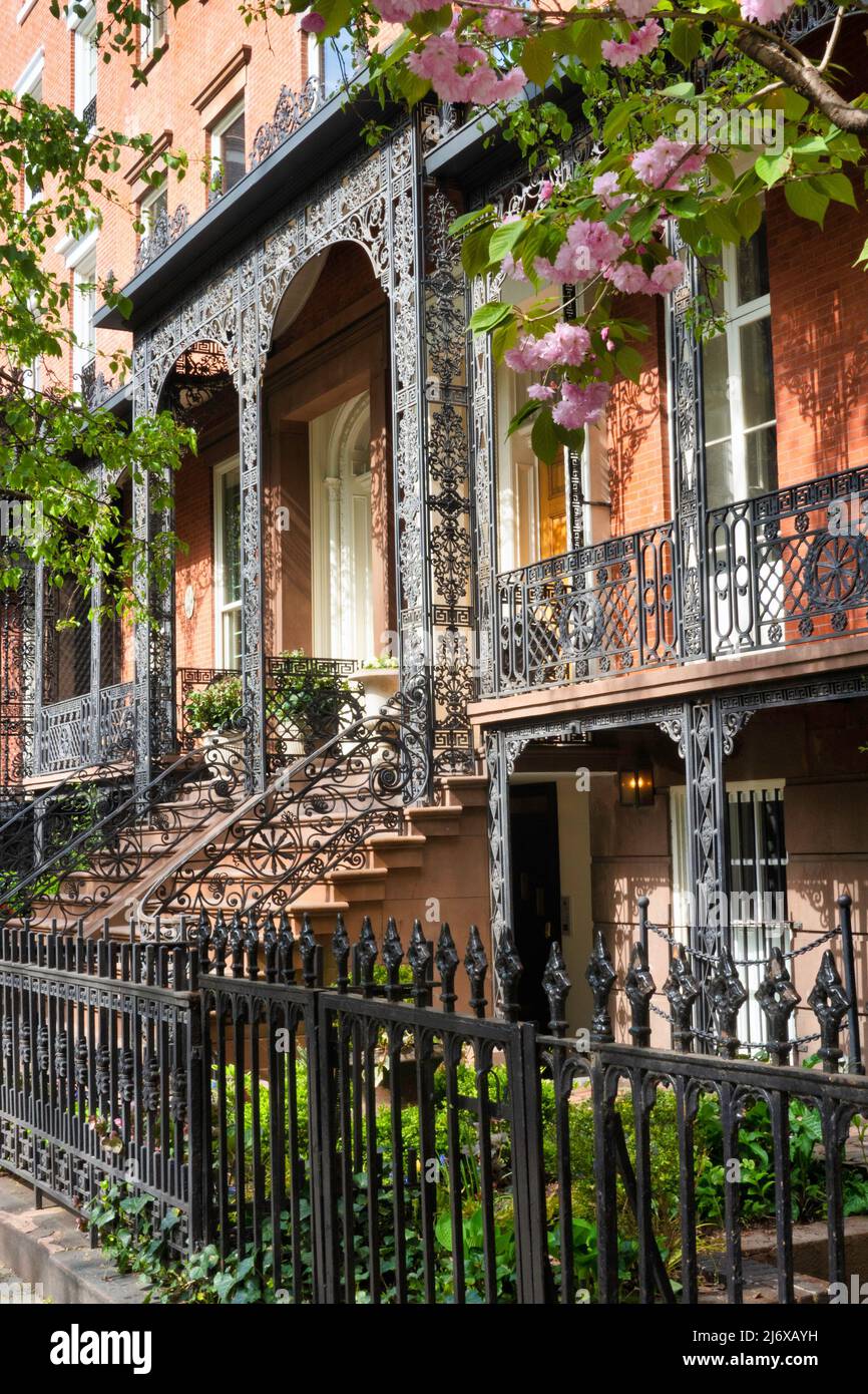 Gramercy Park is an historic neighborhood in New York City, USA  2022 Stock Photo