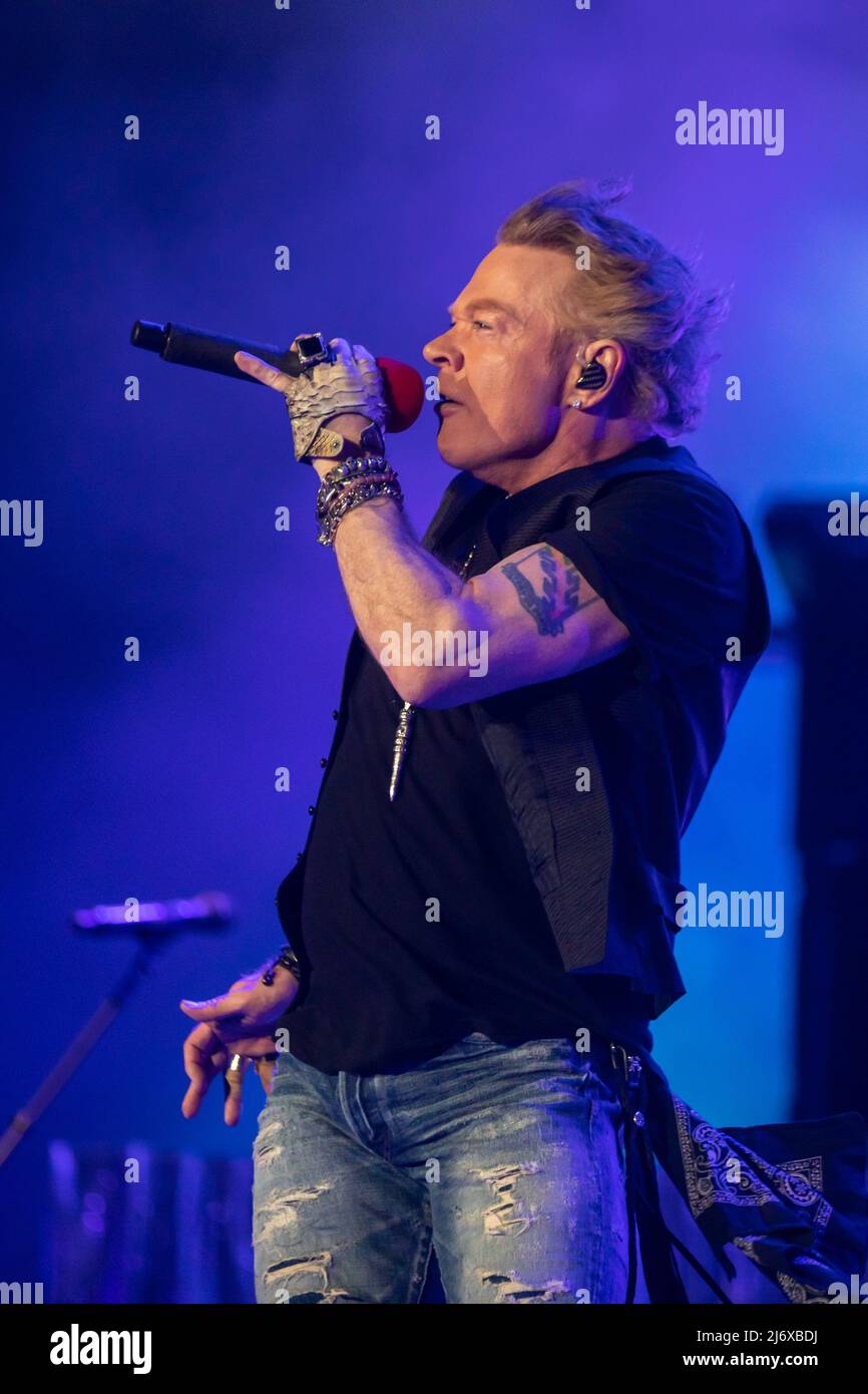 Axl Rose of Guns N' Roses guest performs with Carrie Underwood during  Stagecoach Music Festival on April 30, 2022, at Empire Polo Fields in  Indio, California (Photo by Daniel DeSlover/Sipa USA Stock