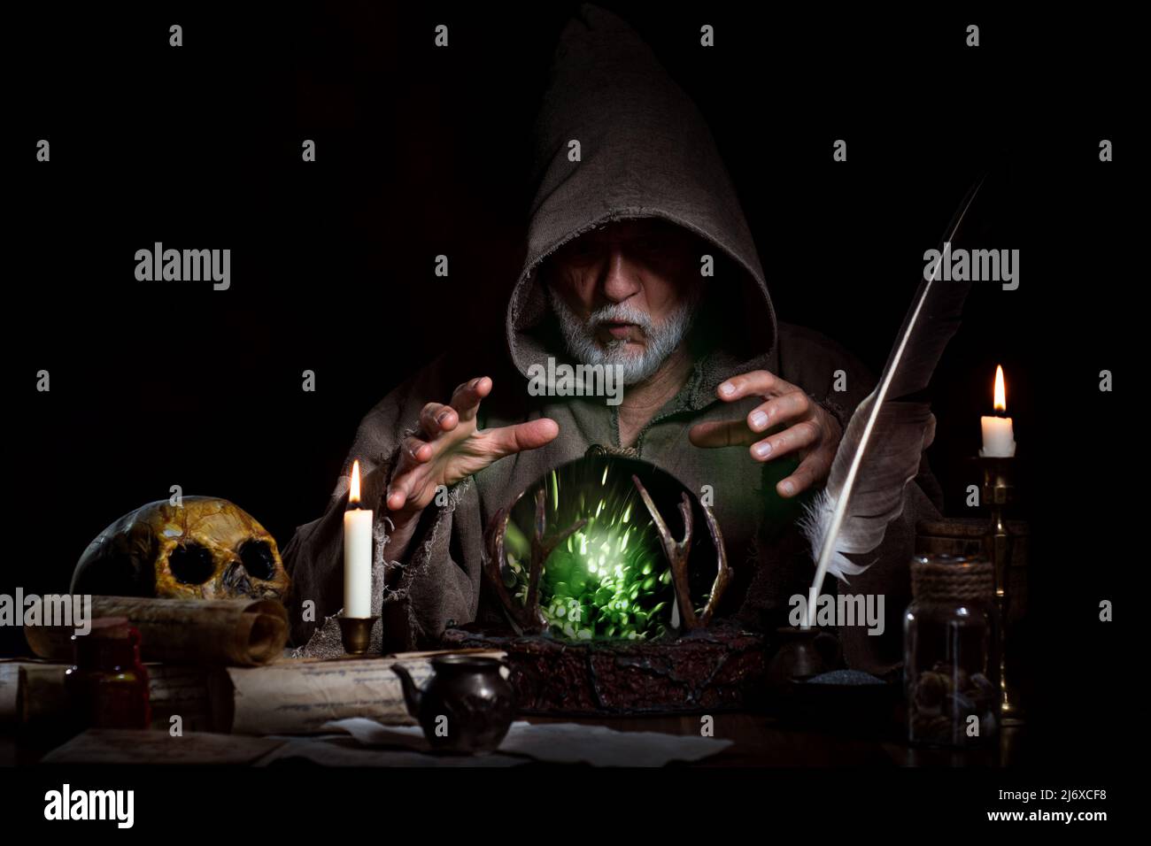 Magic worlds in the Middle Ages Stock Photo