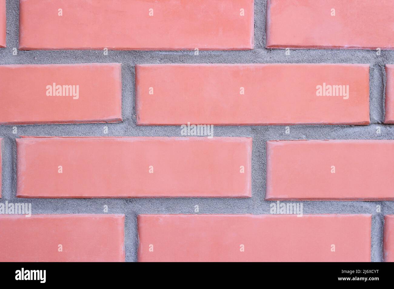 Red brick masonry close-up as a background Stock Photo