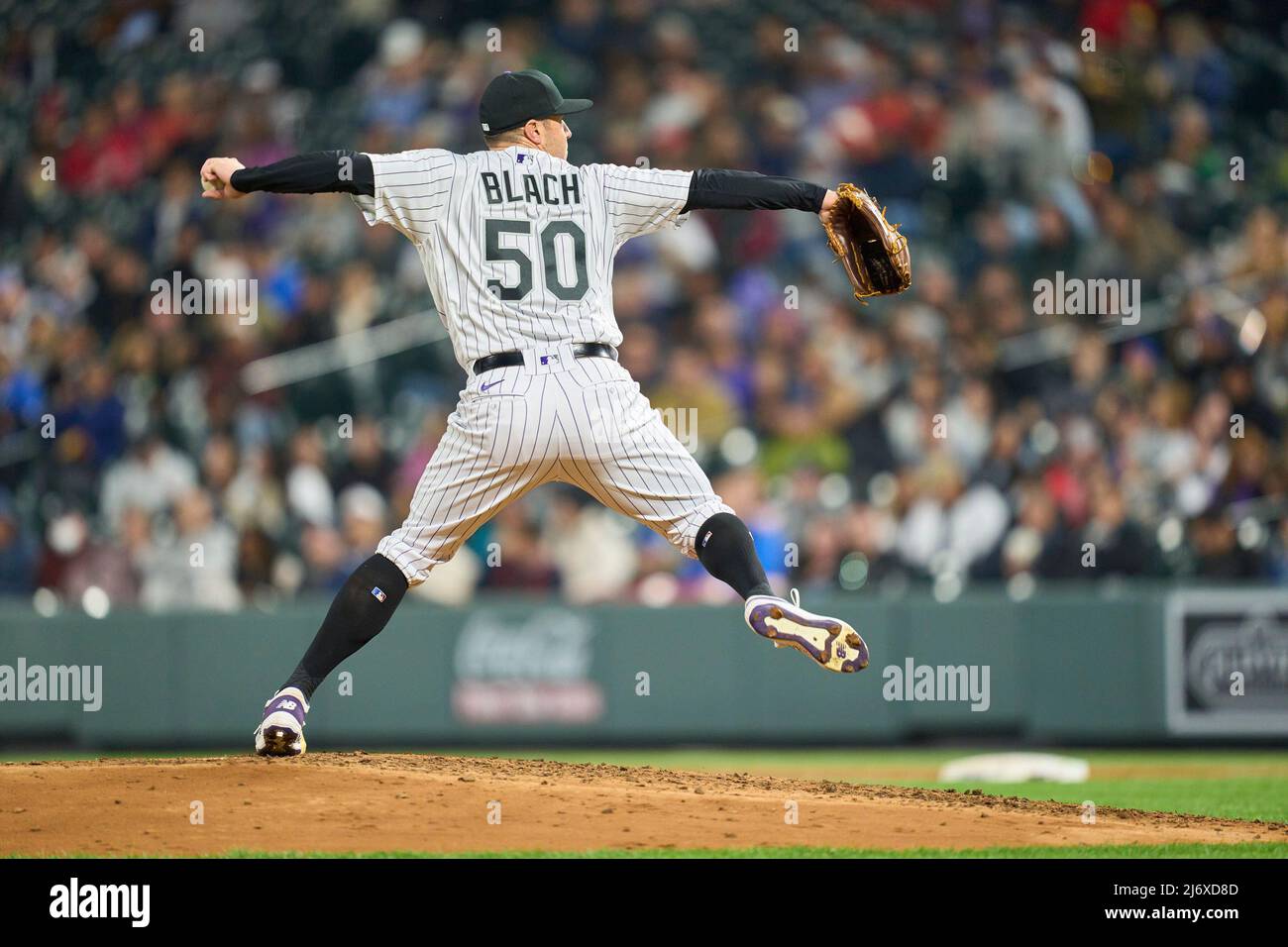 May 3 2022: Colorado pitcher Ty Blach (50) throws a pitch during the ...