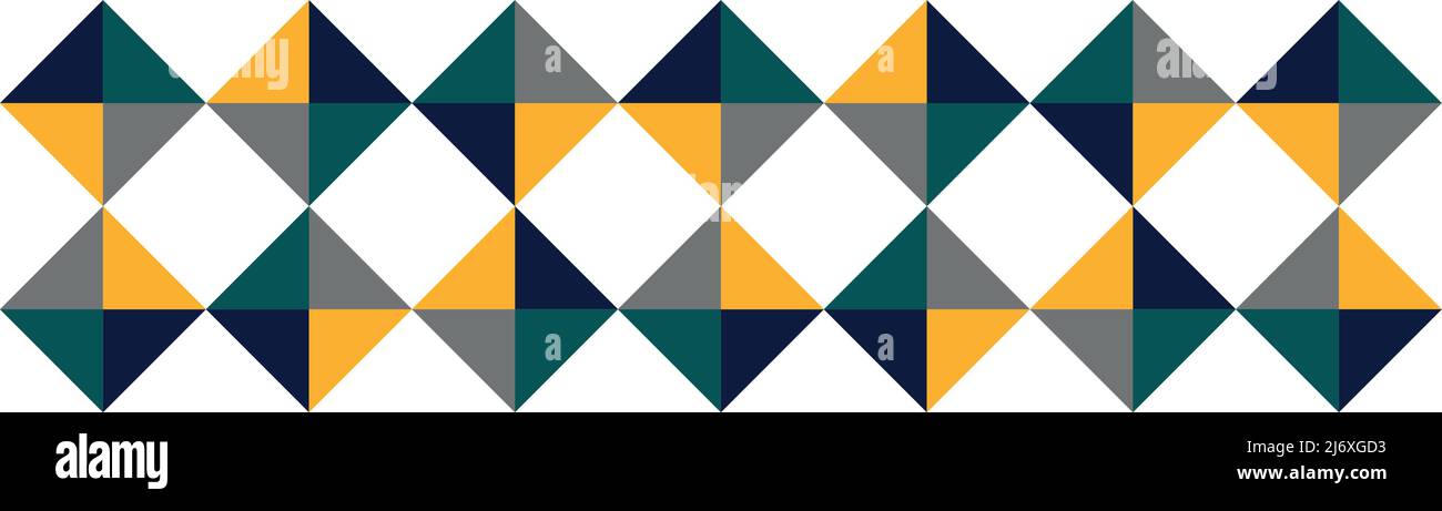 Panoramic white background pattern with colorful squares - Vector illustration Stock Vector