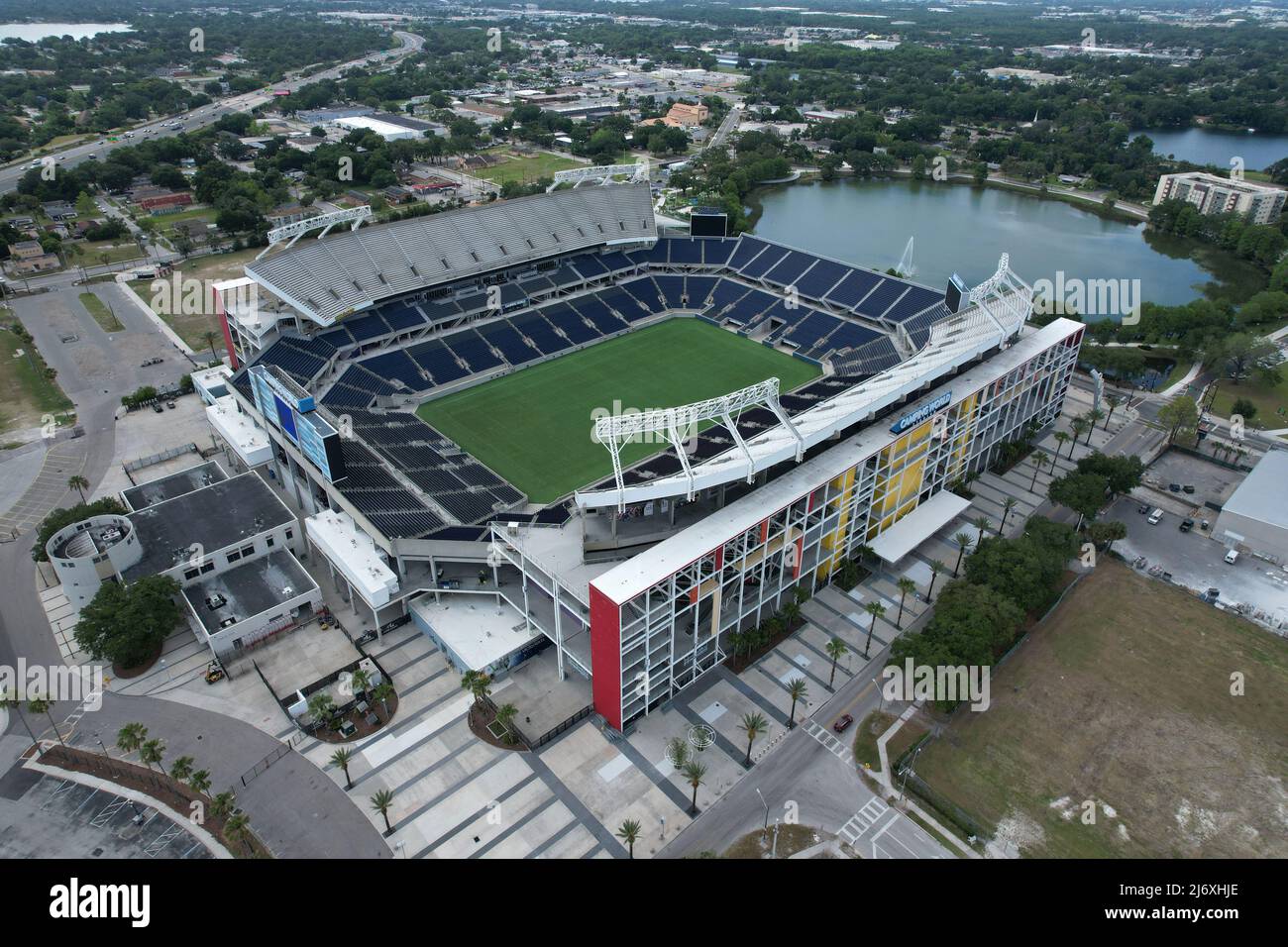 An aerial view of Camping World Stadium, formerly known as Orlando