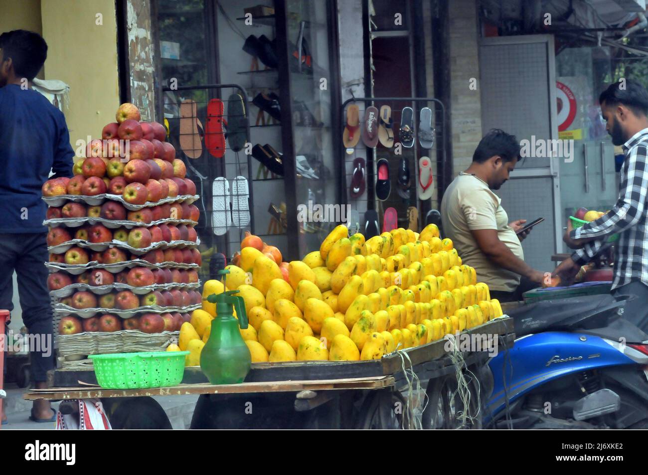 Fruits for sale at a stand in New Delhi, India on May 4, 2022. A