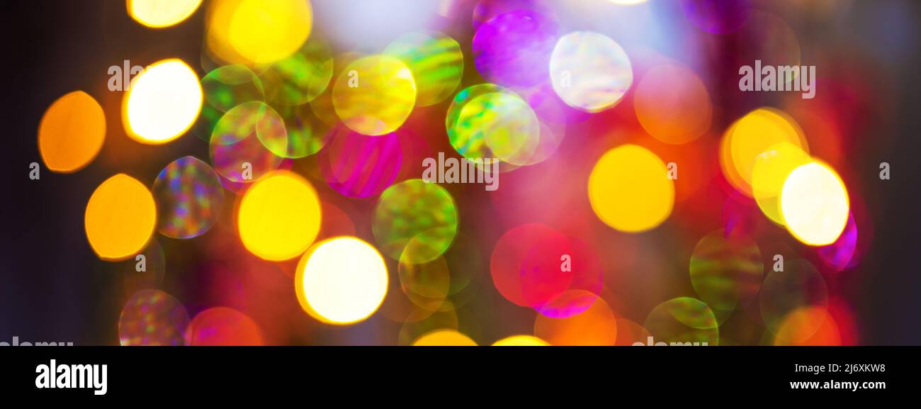 Abstract festive elegant background of blurred, banner with bokeh ...