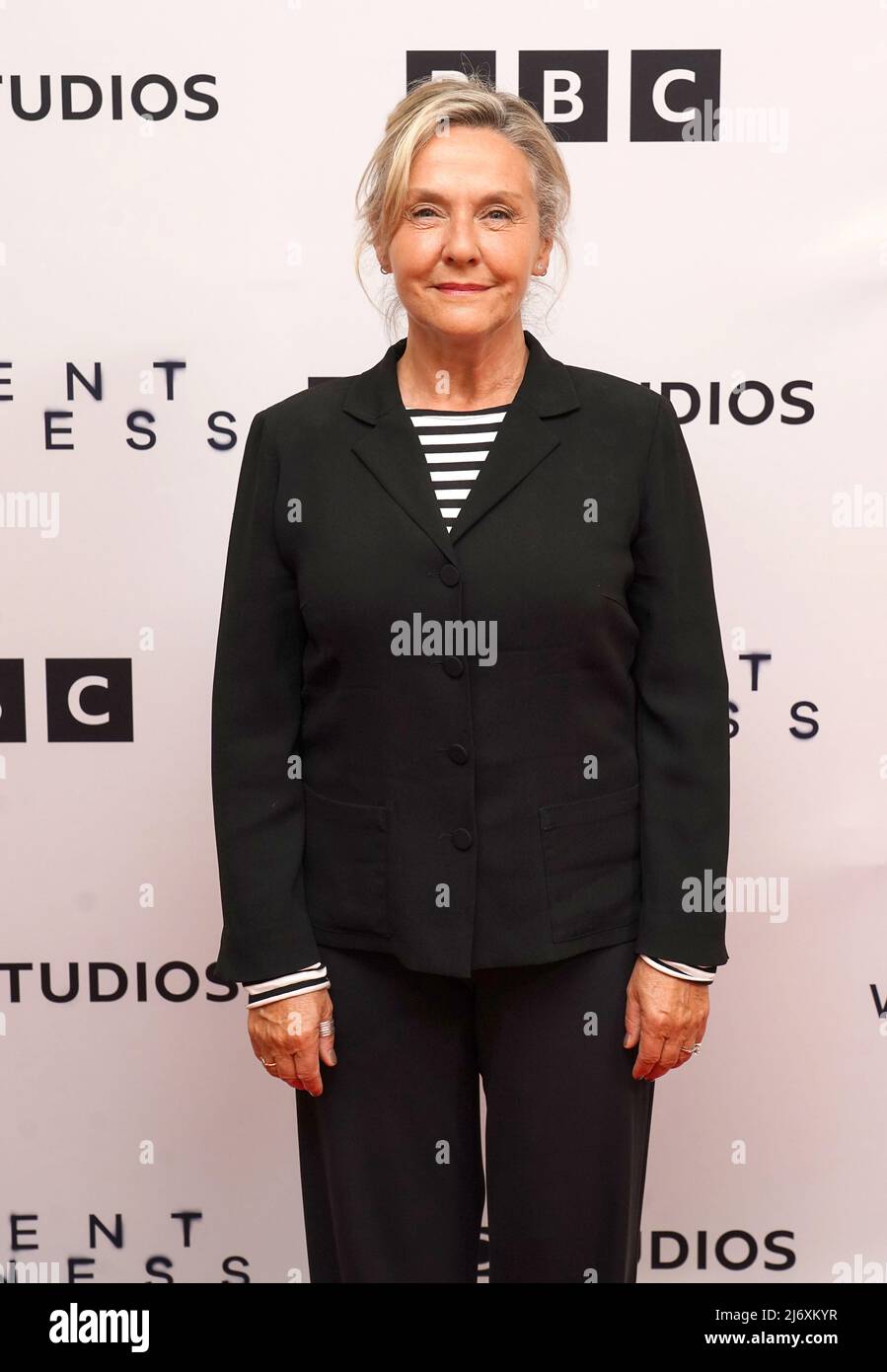 Amanda Burton arrives for the Silent Witness press launch at the ODEON Luxe  West End in London. Picture date: Wednesday May 4, 2022 Stock Photo - Alamy