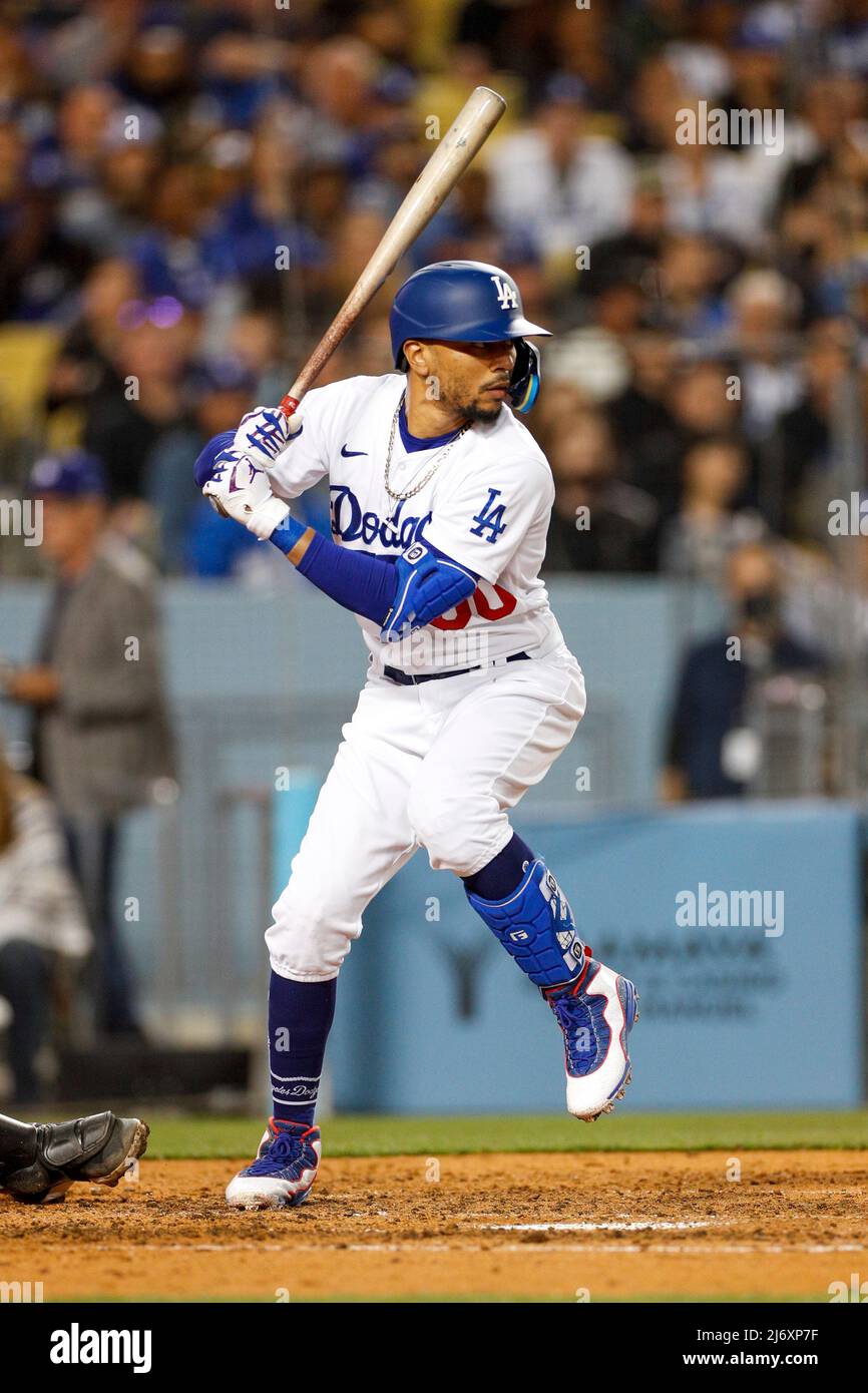 Los Angeles Dodgers right fielder Mookie Betts (50) waits for the pitch  during an MLB regular season game against the San Francisco Giants,  Tuesday, M Stock Photo - Alamy