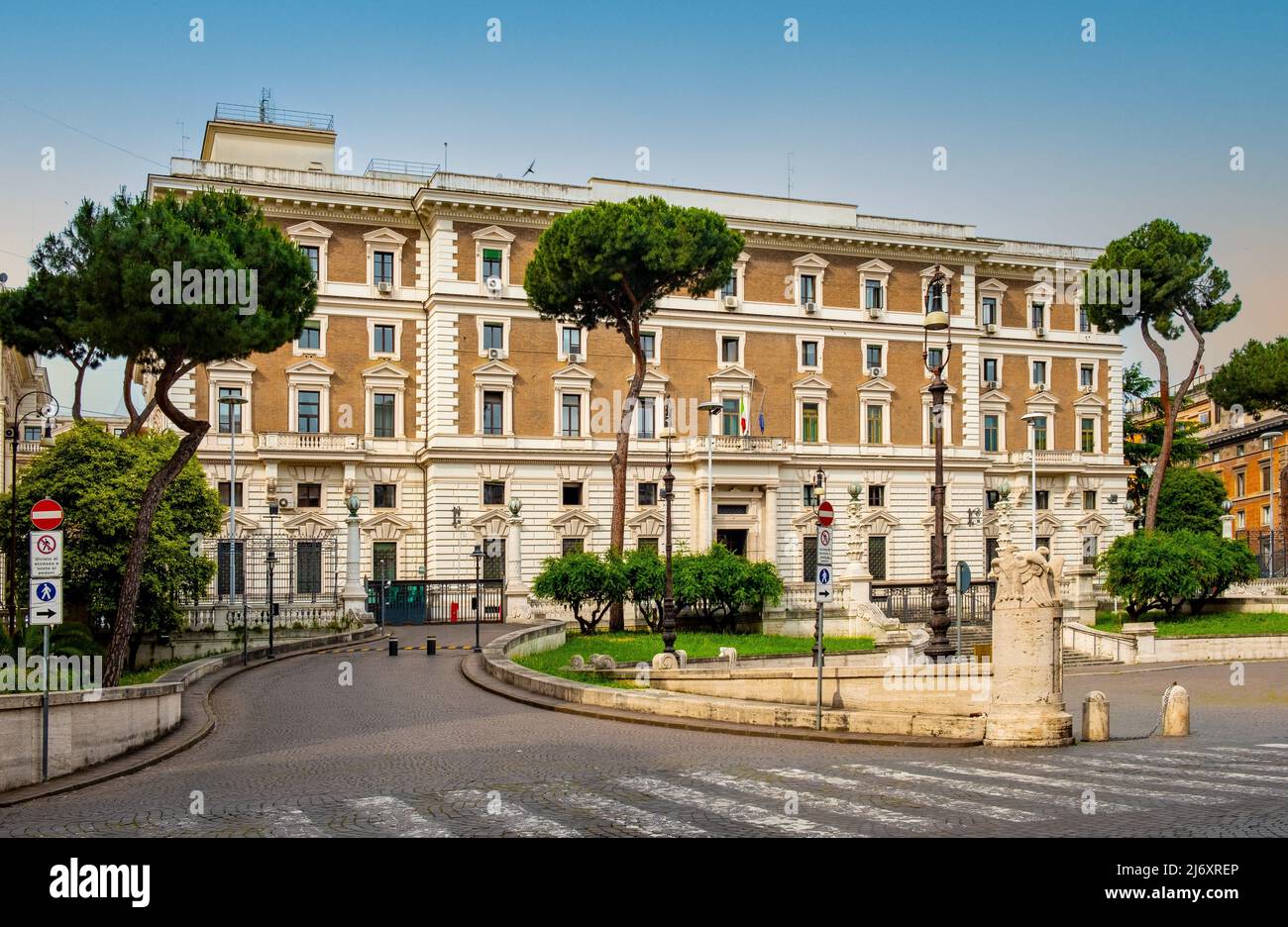 Rome, Italy - May 27, 2018: Palazzo del Viminale palace, Ministry of Interior headquarter at Piazza Viminale square in Quirinale quarter of historic R Stock Photo