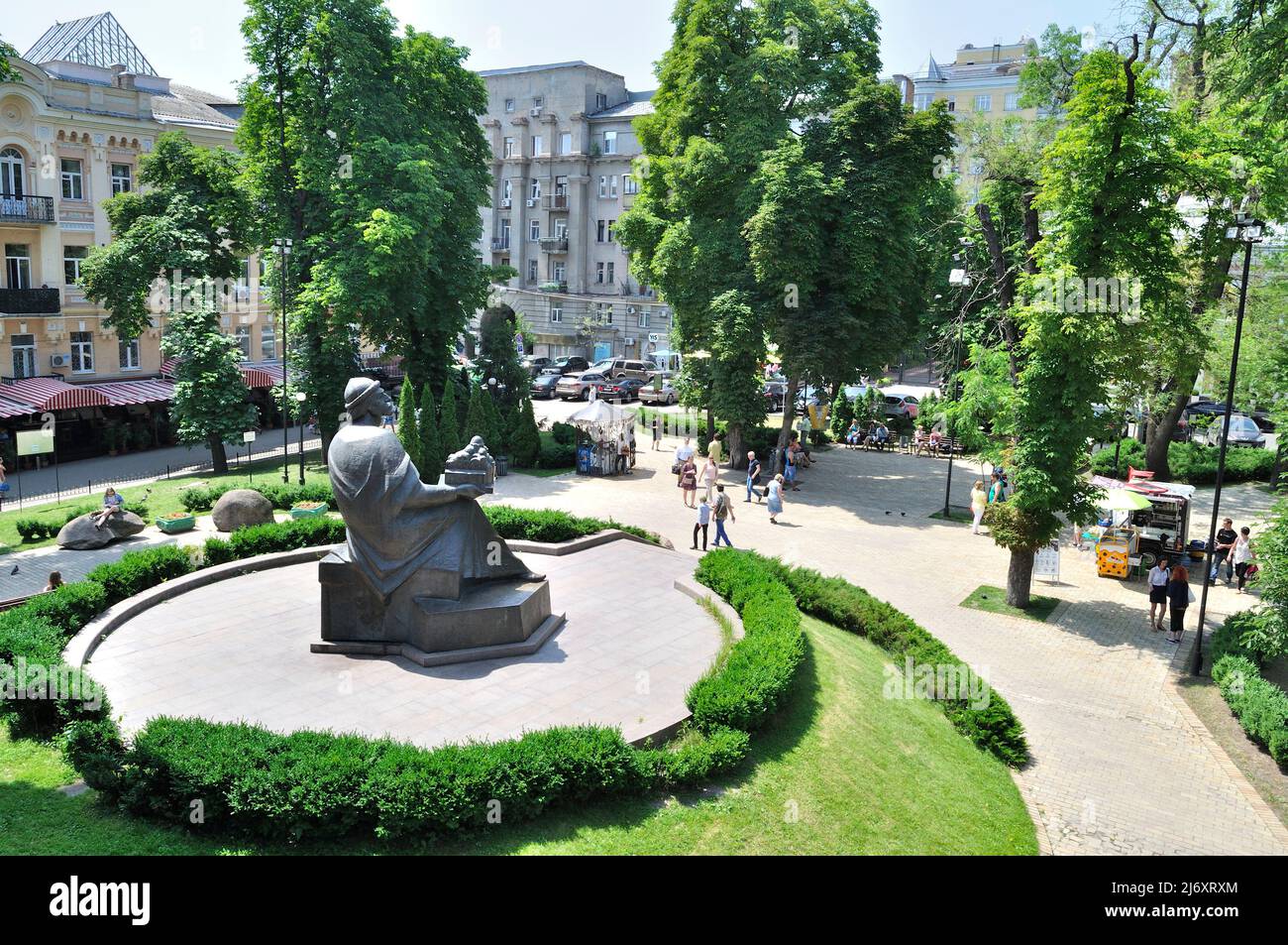 Yaroslav the Wise Monument in the Golden Gates Park - Kiev, Ukraine. Stock Photo