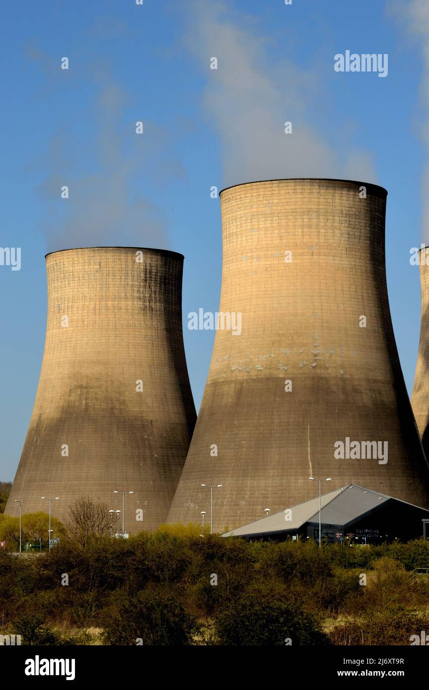 Ratcliffe Power Station, Nottingham - 19 April 2021: Views of Ratcliffe coal fired Power Station Stock Photo