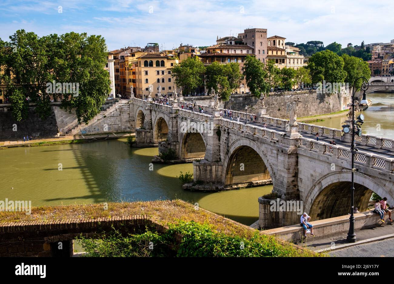 Famous Bridge In Rome Italy