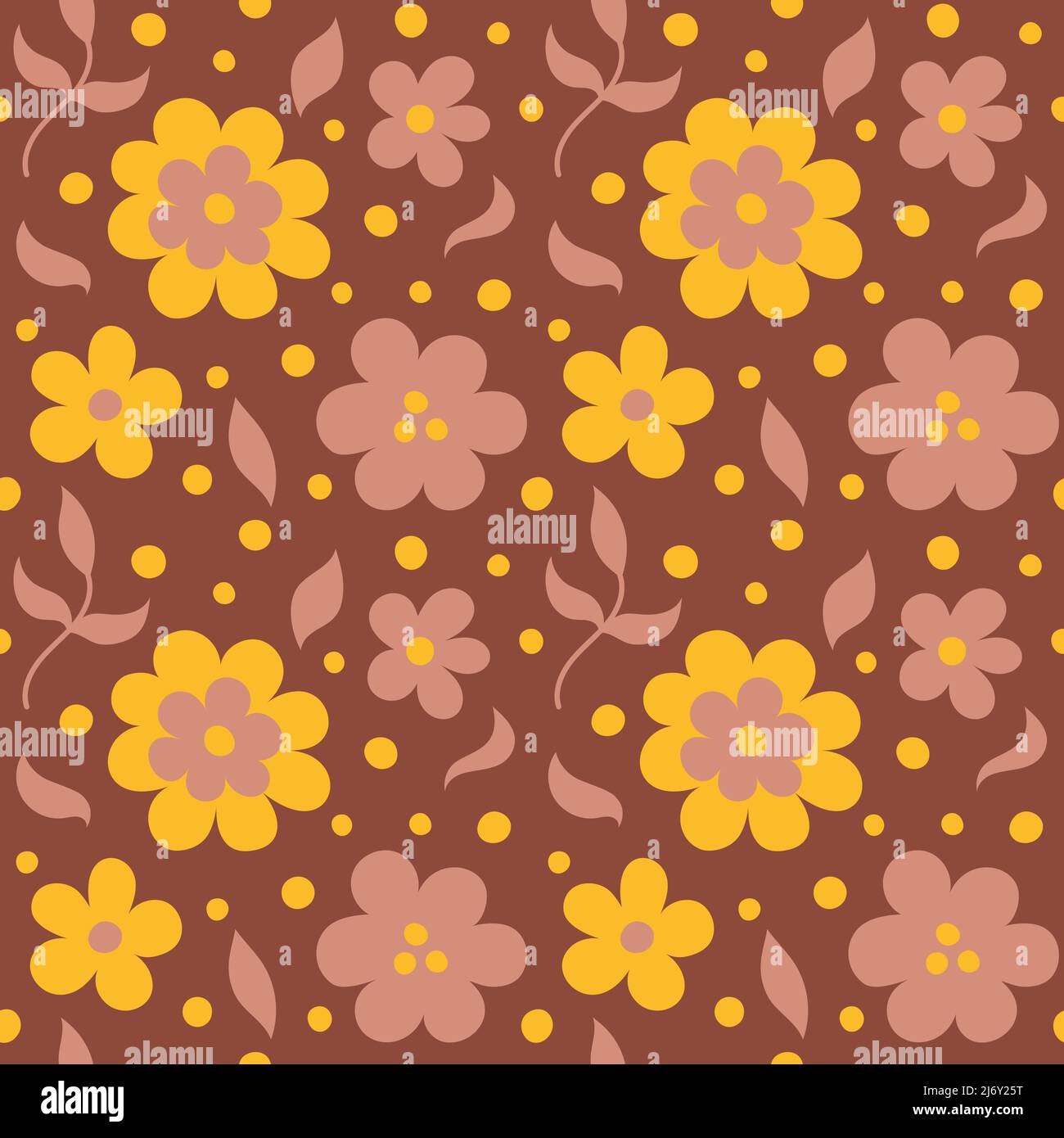 Seamless pattern a rose flower in a modern style.  Stock Vector