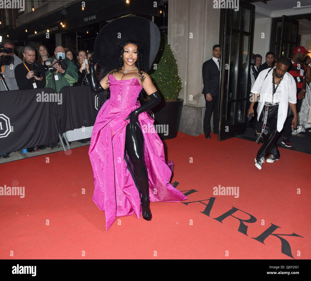 Gemma Chan at departures for Celebrity Candids - Departing for the Met Gala,  The Mark Hotel, New York, NY May 2, 2022. Photo By: Quoin Pics/Everett  Collection Stock Photo - Alamy