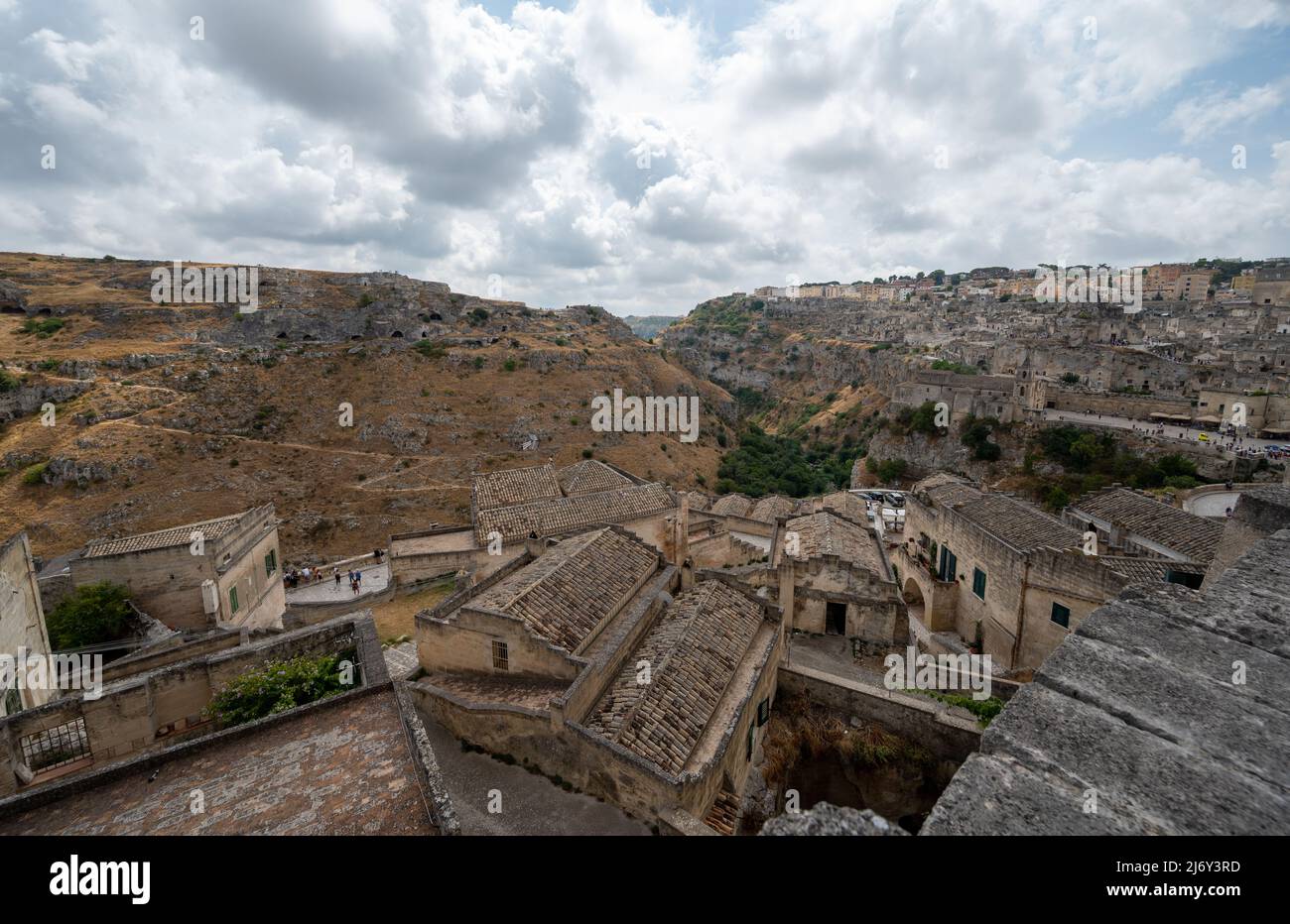 Matera, Basilicata, Italy. August 2021. Splendid daytime panoramic view