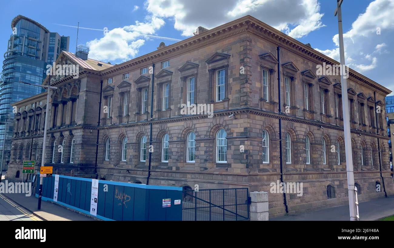 Custom House Belfast at River Lagan BELFAST, UK APRIL 25, 2022