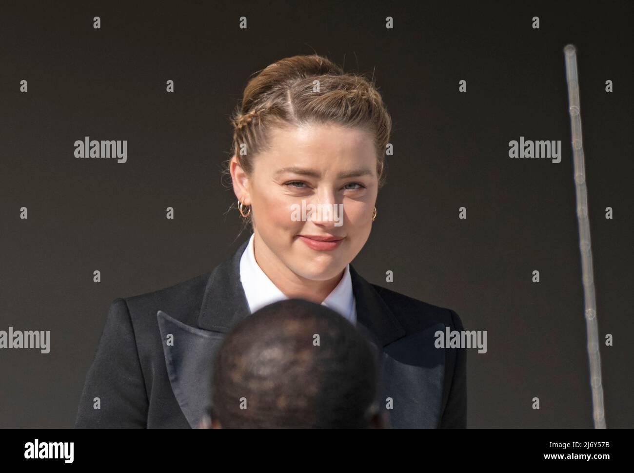 Amber Heard departs from the Fairfax County Courthouse in Fairfax