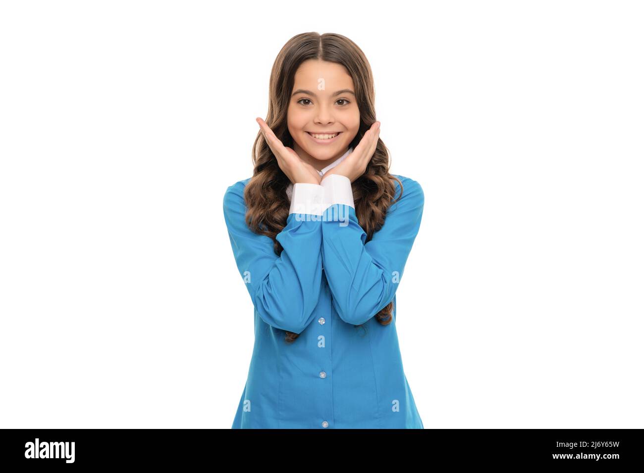 Brunette curly hair girl hi-res stock photography and images - Alamy