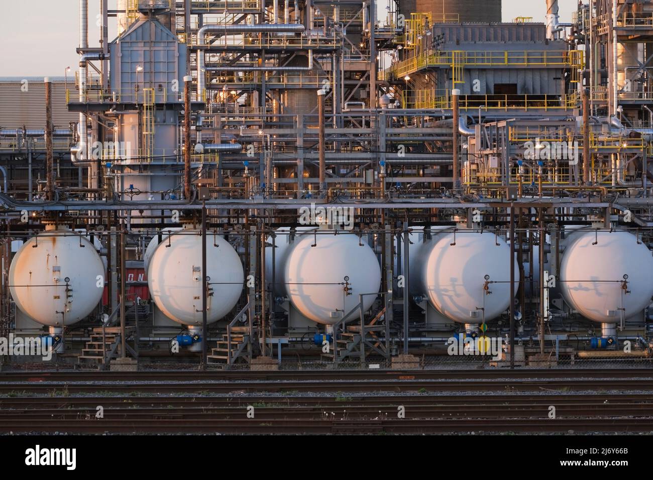 Oil and gas refinery, Montreal East, Quebec, Canada Stock Photo Alamy