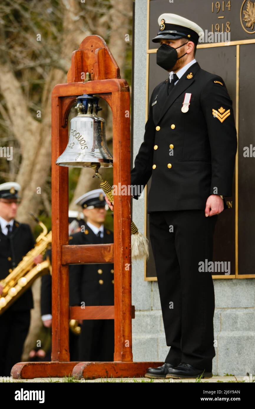 Atlantic battle commemoration ceremony in Point Pleasant Park, Halifax Stock Photo