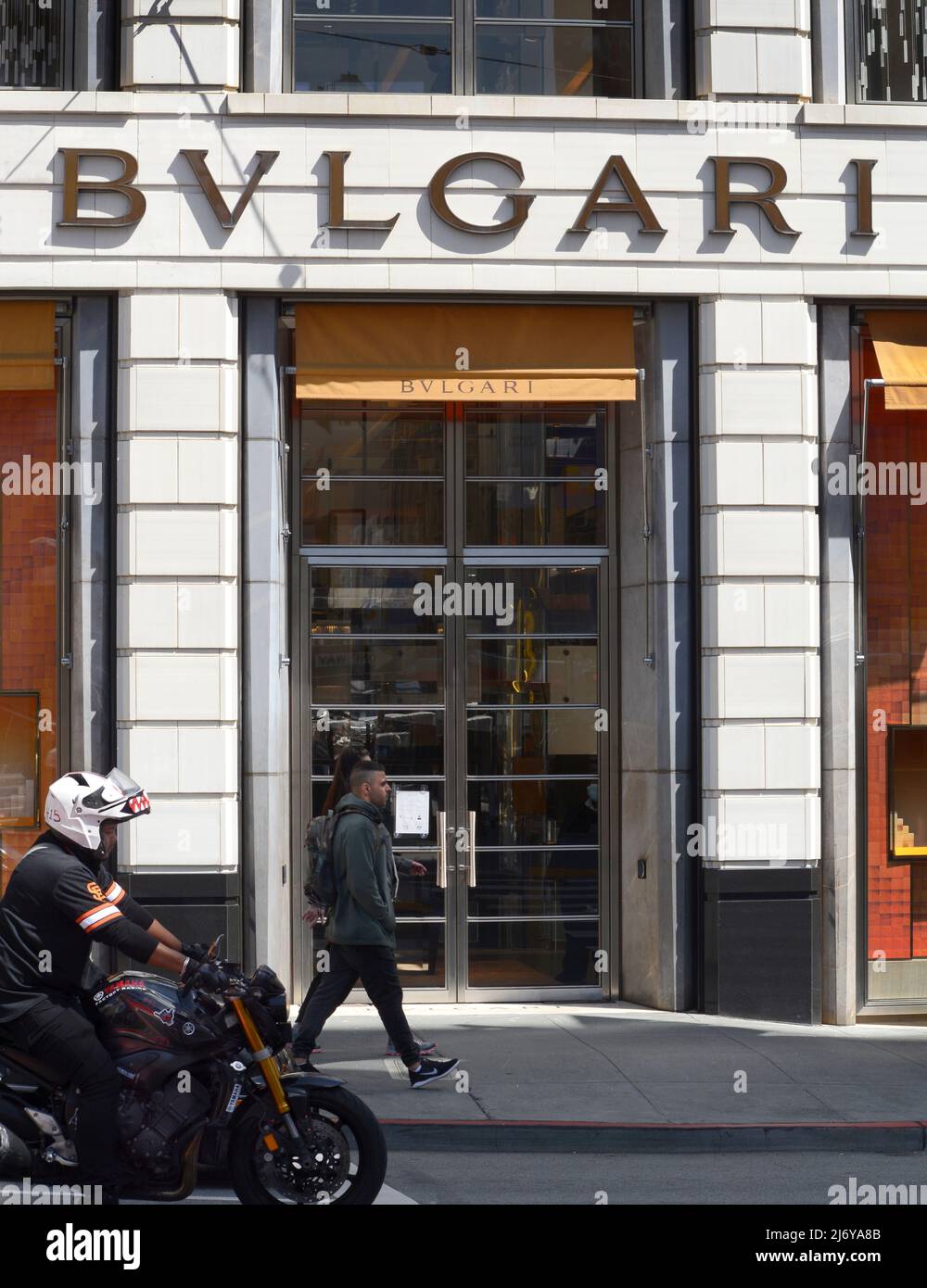 A Bulgari store in Union Square, San Francisco. The Italian luxury brand is  owned by LVMH Stock Photo - Alamy