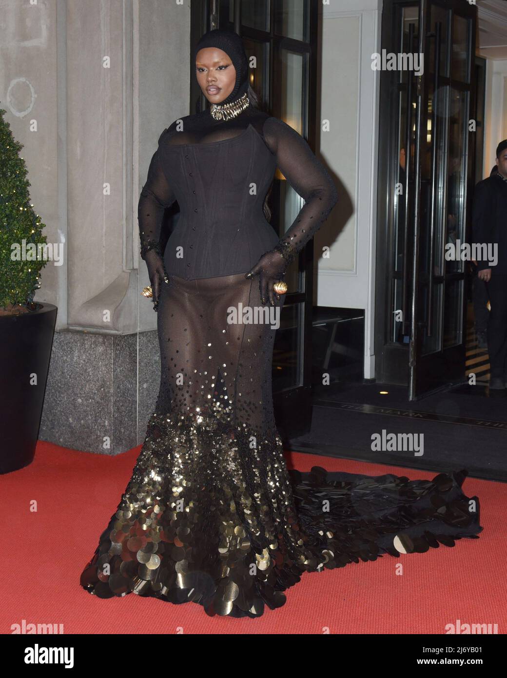 Precious Lee at departures for Celebrity Candids Departing for the