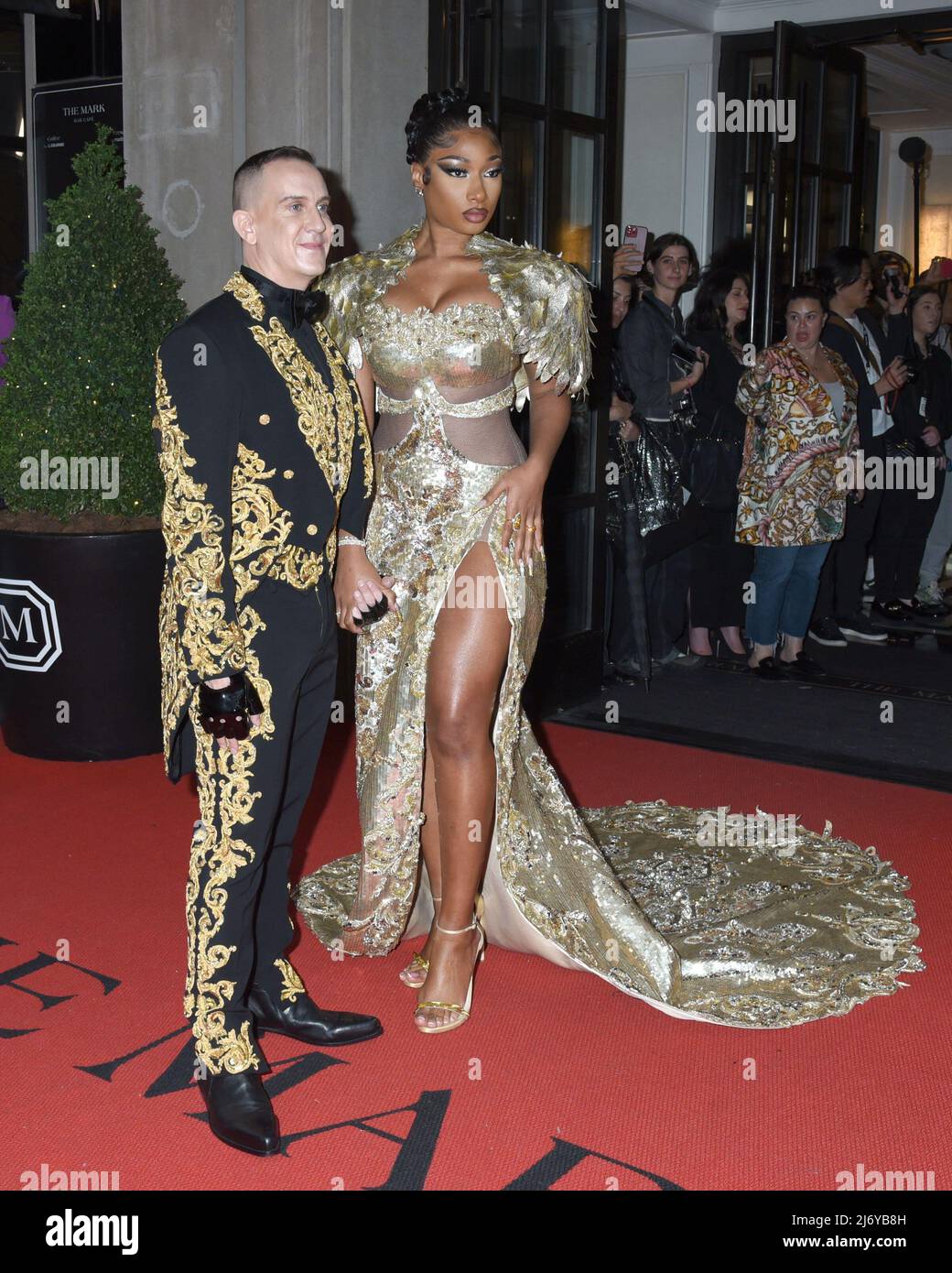 Jeremy Scott and Megan Thee Stallion at departures for Celebrity