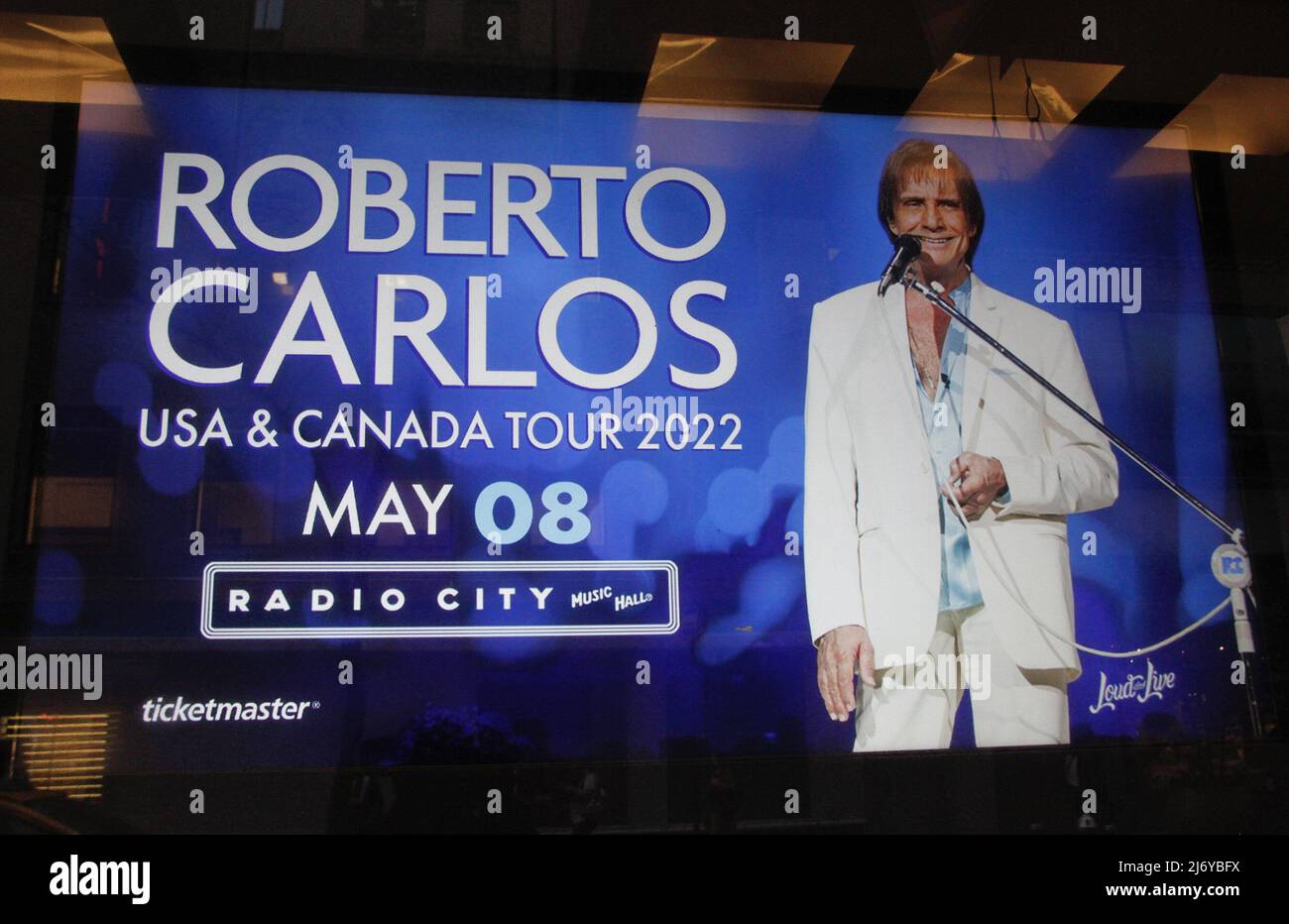 May 4, 2022, New York, USA: (NEW) Roberto Carlos USA & Canada Tour . May 4,  2022, New York, USA: Brazilian famous singer, Roberto Carlos will be  performing live at Radio City