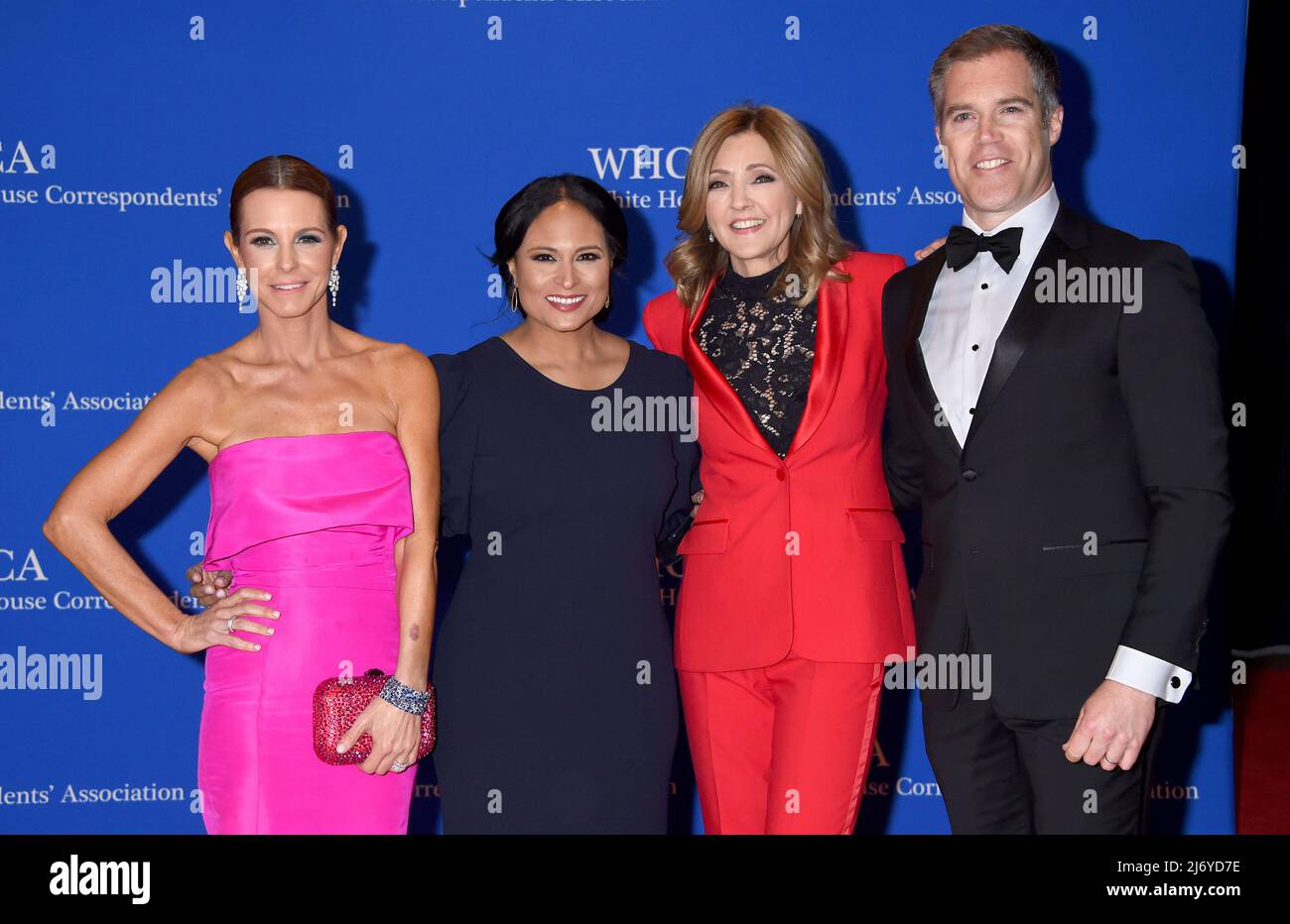 Stephanie Ruhle, Kristen Welker, Chris Jansing and Peter Alexander arriving at the 2022 White House Correspondents' dinner held at the Washington Hilton Hotel on April 30, 2022 in Washington, D.C. © Tammie Arroyo / AFF-USA.com Stock Photo